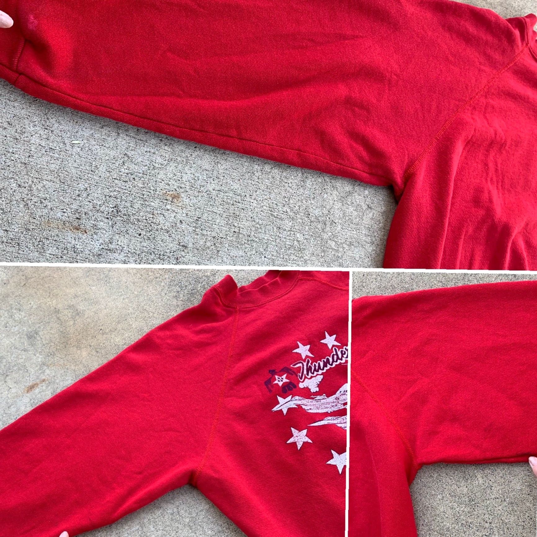 Vintage VINTAGE Thunderbirds Nellis AFB Raglan Sweatshirt L Men Red USA Graphic Print Artex Pullover Size L Size US L / EU 52-54 / 3 - 7 Thumbnail