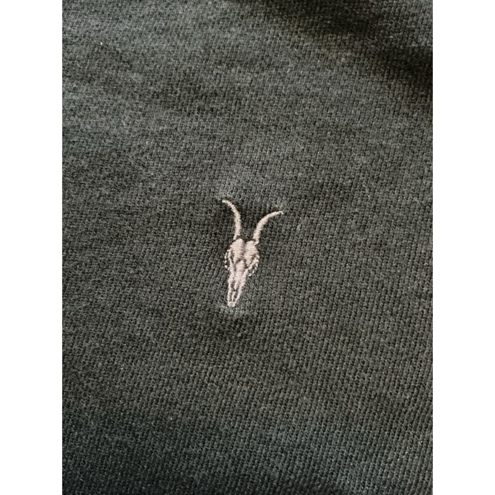 Allsaints AllSaints Raven Ram Skull Embroidered Black Pullover Crewneck Sweatshirt MD Mens M Size US M / EU 48-50 / 2 - 5 Thumbnail