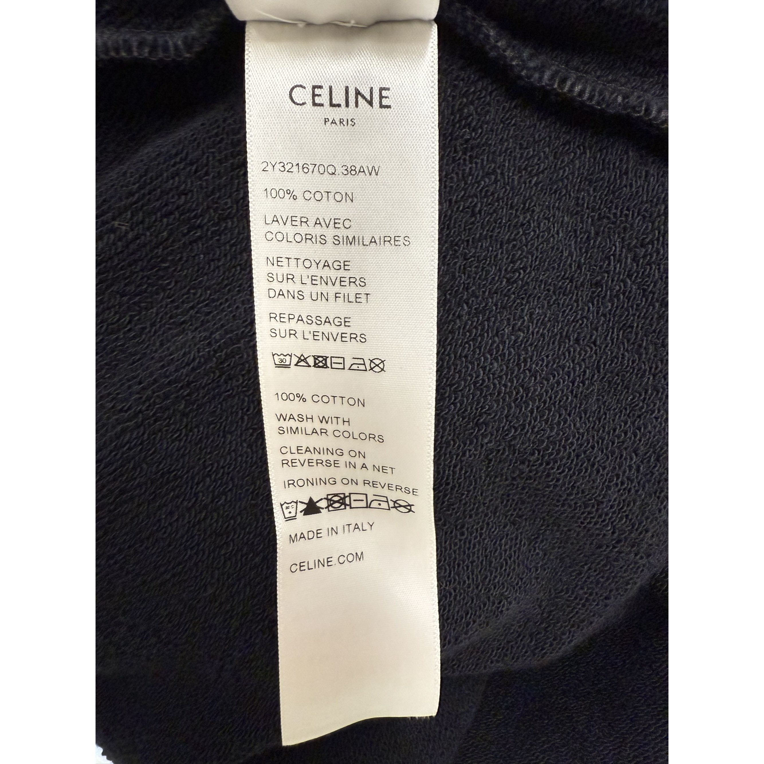 Celine Celine Paris Black Hoodie Sweatshirt XL 100% Cotton Unisex C Size XL / US 12-14 / IT 48-50 - 6 Thumbnail
