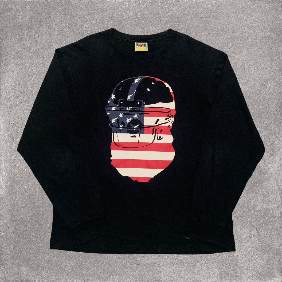 Image of Bape XL Usa Graphic Black Long Sleeve Tee A Bathing Ape, Men's