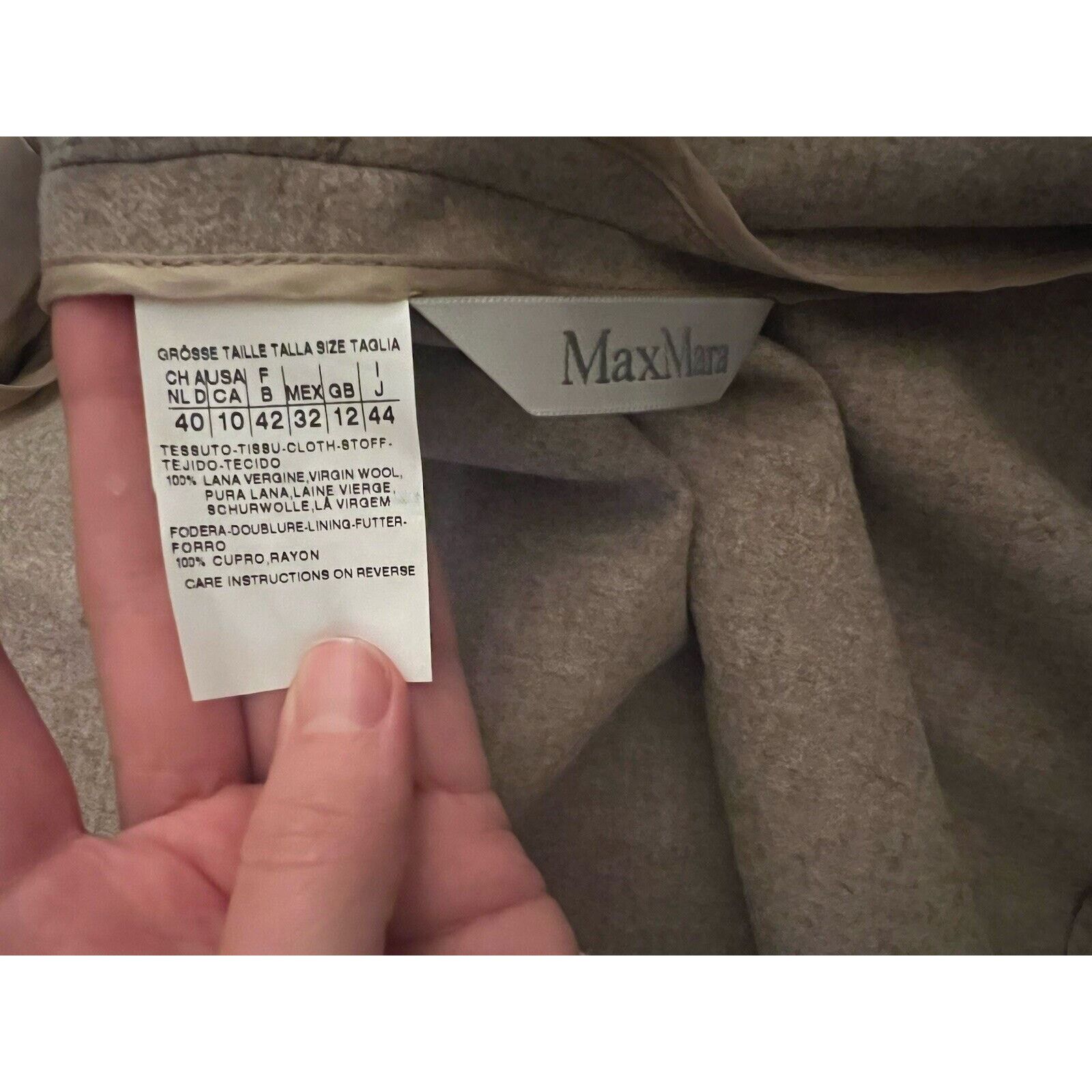 Max Mara NWOT max Mara Cream Tan soft Wool Button Unlined Cuffed 10 Size L / US 10 / IT 46 - 3 Thumbnail
