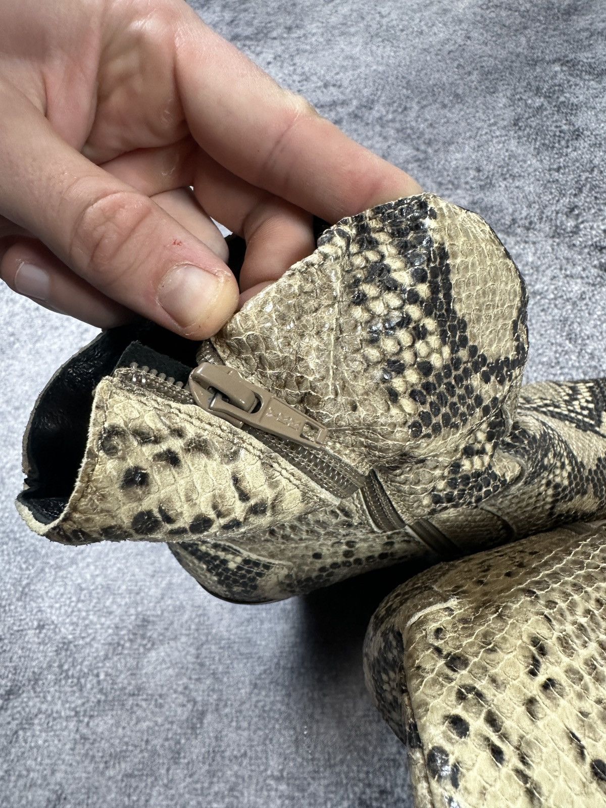 Vintage Snake Skin Leather Shoes Streetwear Cowboy Style Rare USA Size US 9.5 / IT 39.5 - 7 Thumbnail