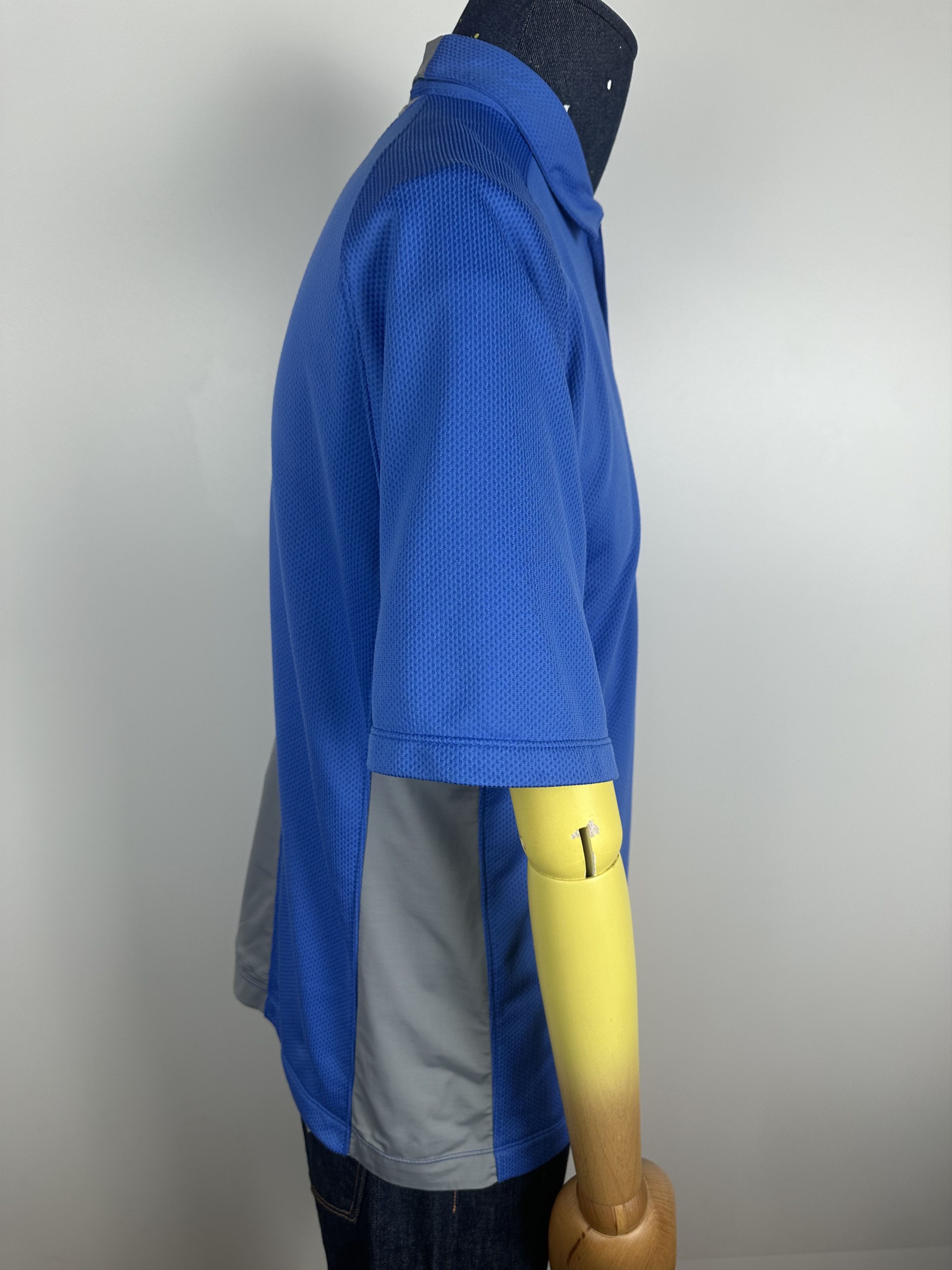 Nike × Vintage Vintage Nike Performance Knitted Polo Logo Blue Size L Size US L / EU 52-54 / 3 - 7 Thumbnail