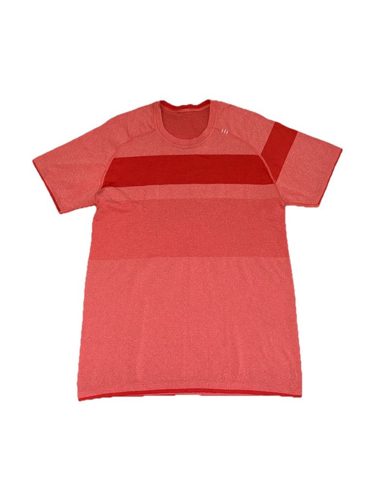 Lululemon LULULEMON METAL VENT SHORT SLEEVE STRIPED ORANGE SIZE MEDIUM Size US M / EU 48-50 / 2 - 6 Thumbnail