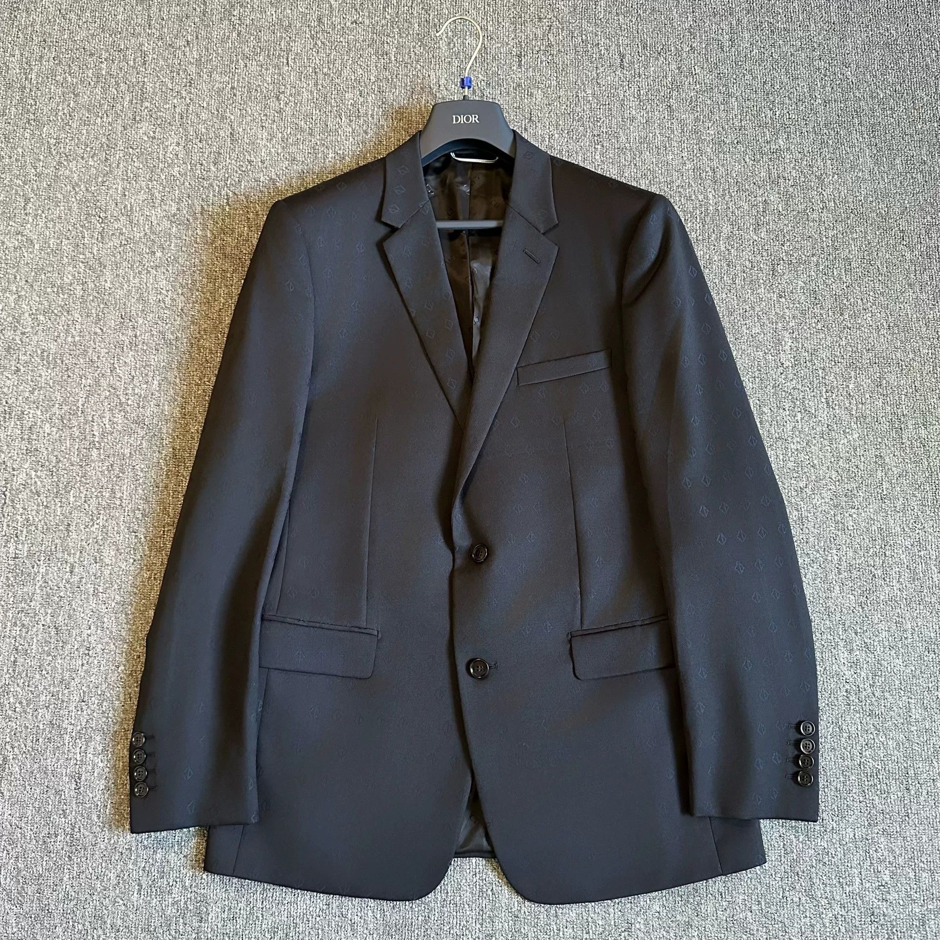 Dior Wool Logo Print Suit Jacket