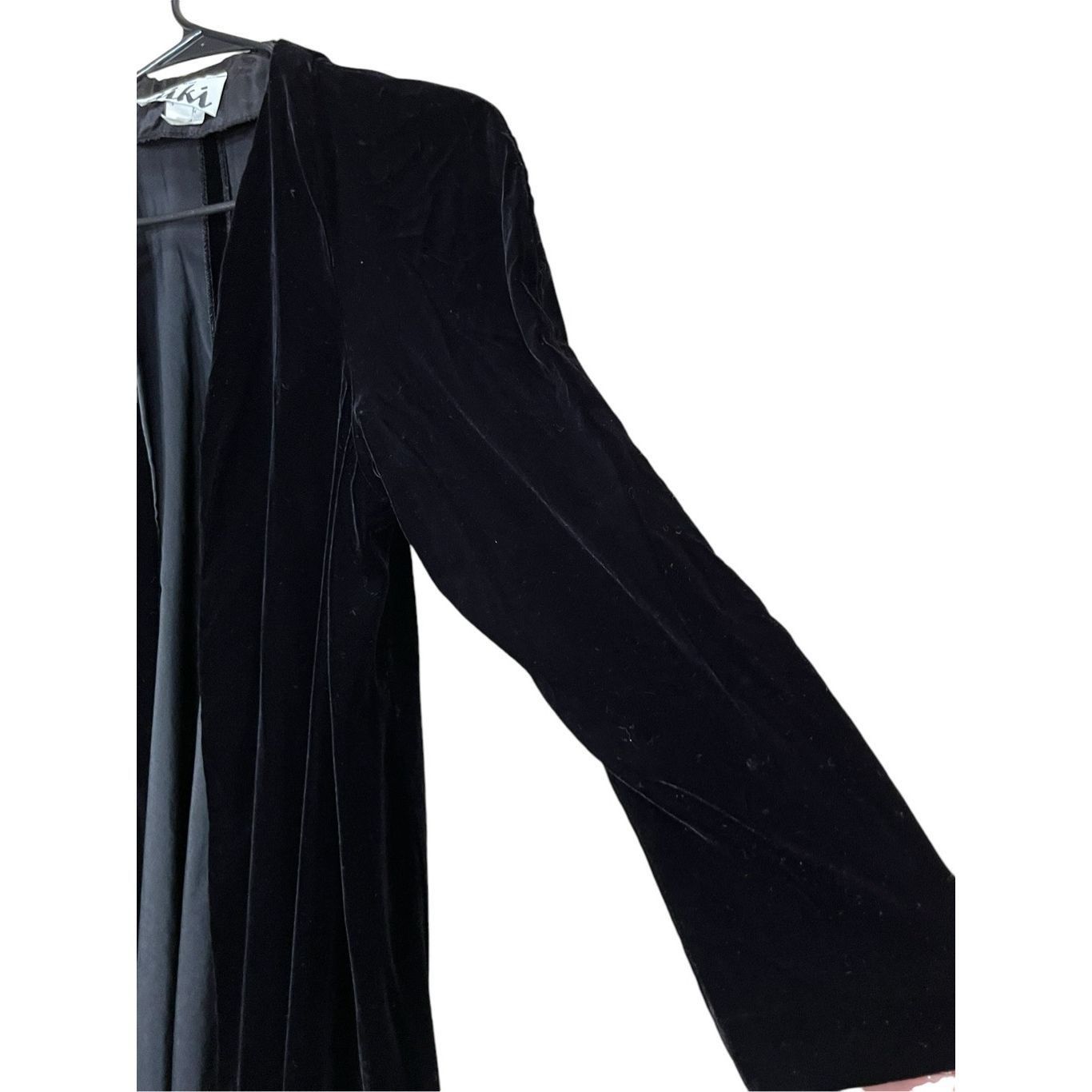 Other Vintage Karen Lucas For Niki Black Velvet Swing Coat Size S Size S / US 4 / IT 40 - 4 Thumbnail