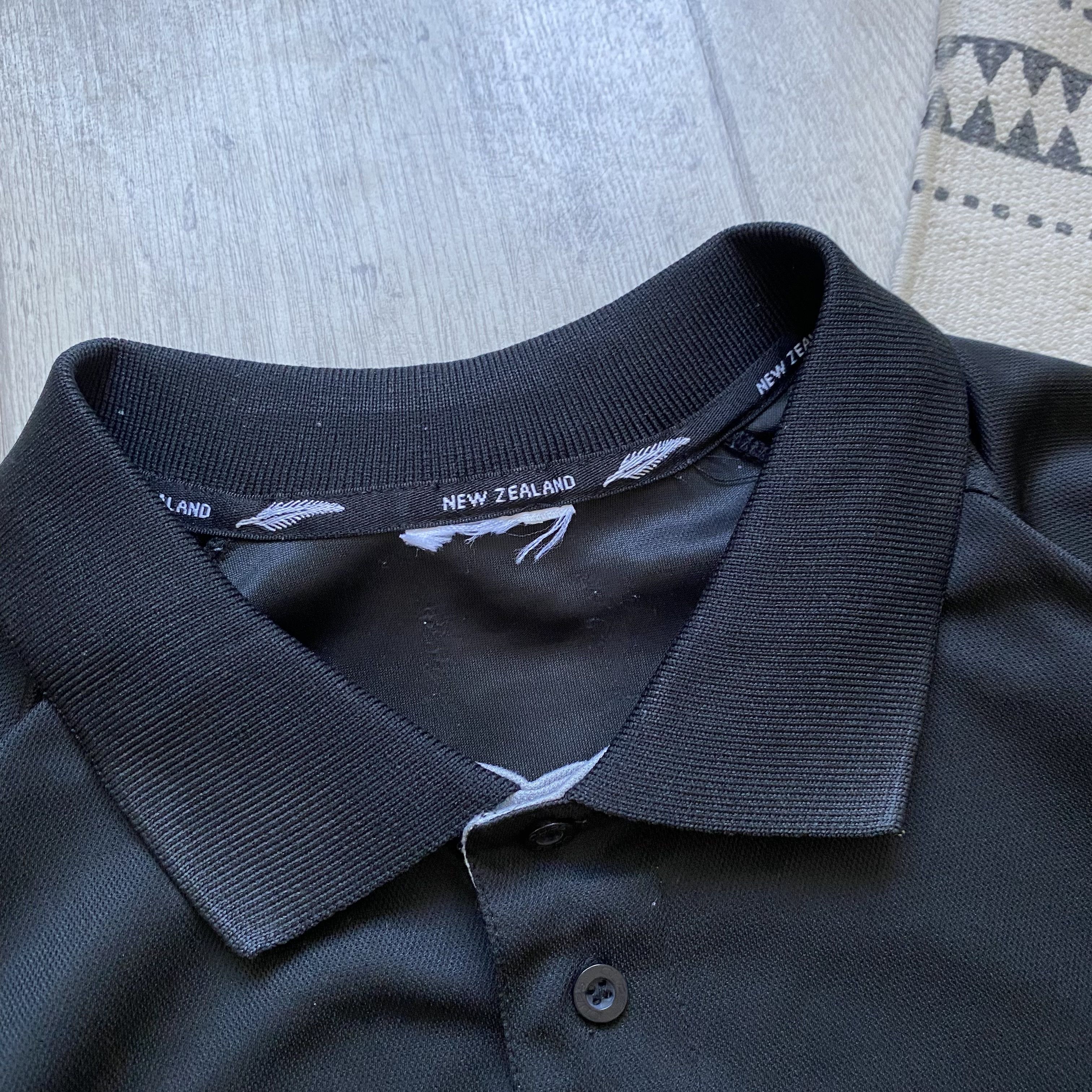 All Blacks 🏈 Vintage ALL Black New Zealand polos jersey rugby team Size US XL / EU 56 / 4 - 5 Thumbnail