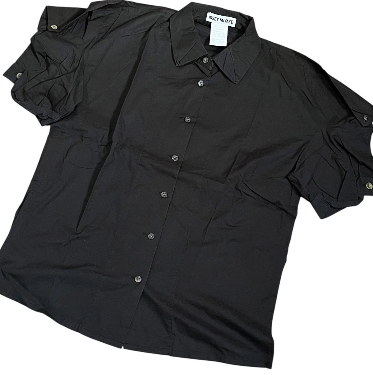 Issey Miyake TAX FREE 🇺🇸 issey miyake black avant garde sleeve shirt Size US S / EU 44-46 / 1 - 4 Thumbnail