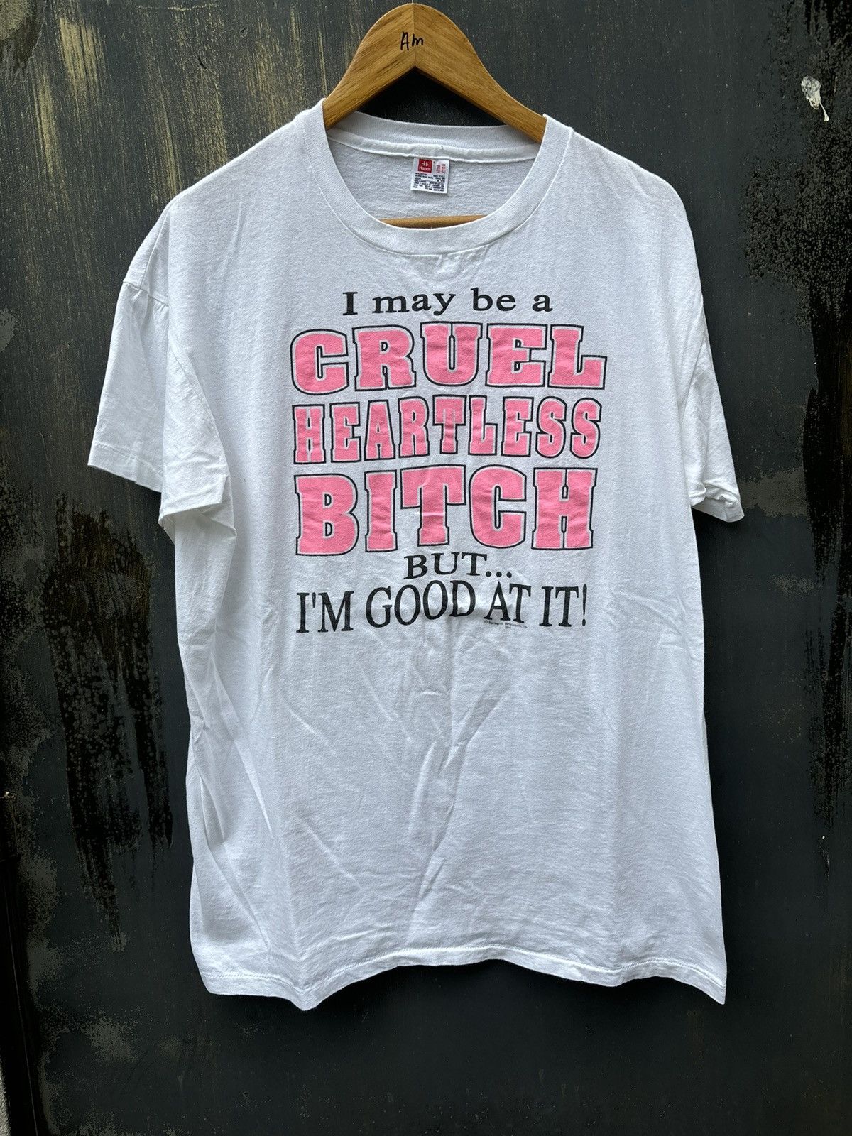 Vintage RARE! Vintage 90’s Parody Wording Tees Cruel Heartless Size US L / EU 52-54 / 3 - 2 Thumbnail