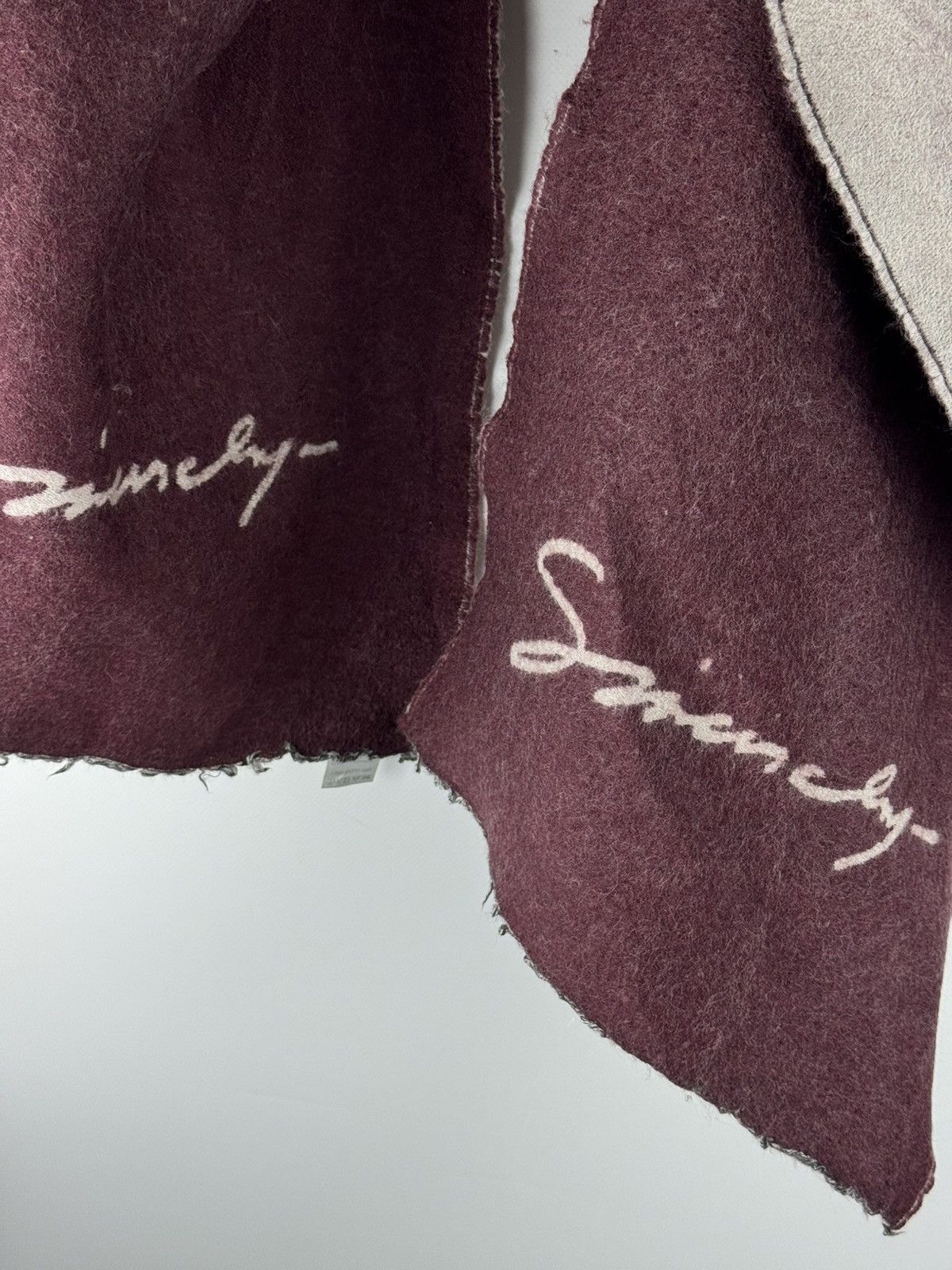 Givenchy GIVENCHY Signature Logo Unisex Bi Color Wool Silk Scarf Size ONE SIZE - 6 Thumbnail