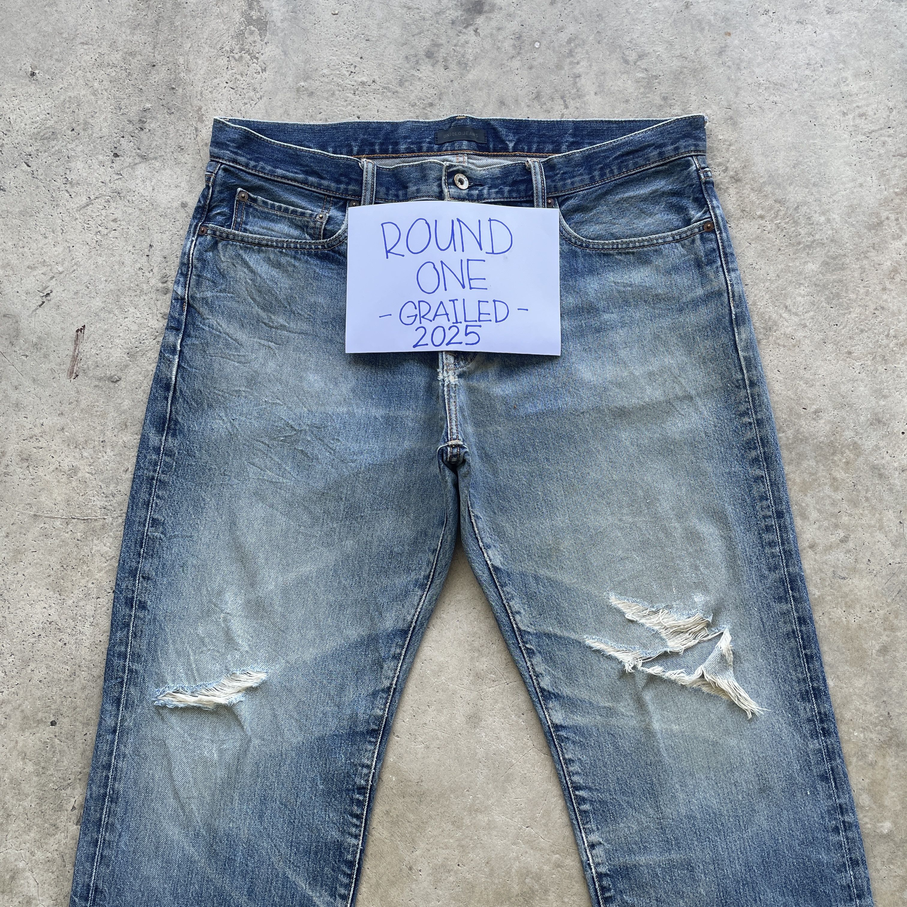 Japanese Brand VINTAGE JAPANESE FADED DENIM DISTRESSED JEANS PANTS W38x27 Size US 38 / EU 54 - 3 Thumbnail