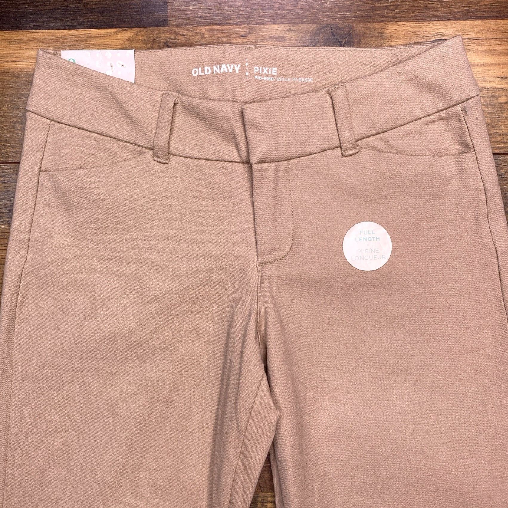 Old Navy Old Navy Pixie Pants 0 Khaki Brown Mid Rise Pull On Stretch New Size 25" / US 0 / IT 36 - 3 Thumbnail