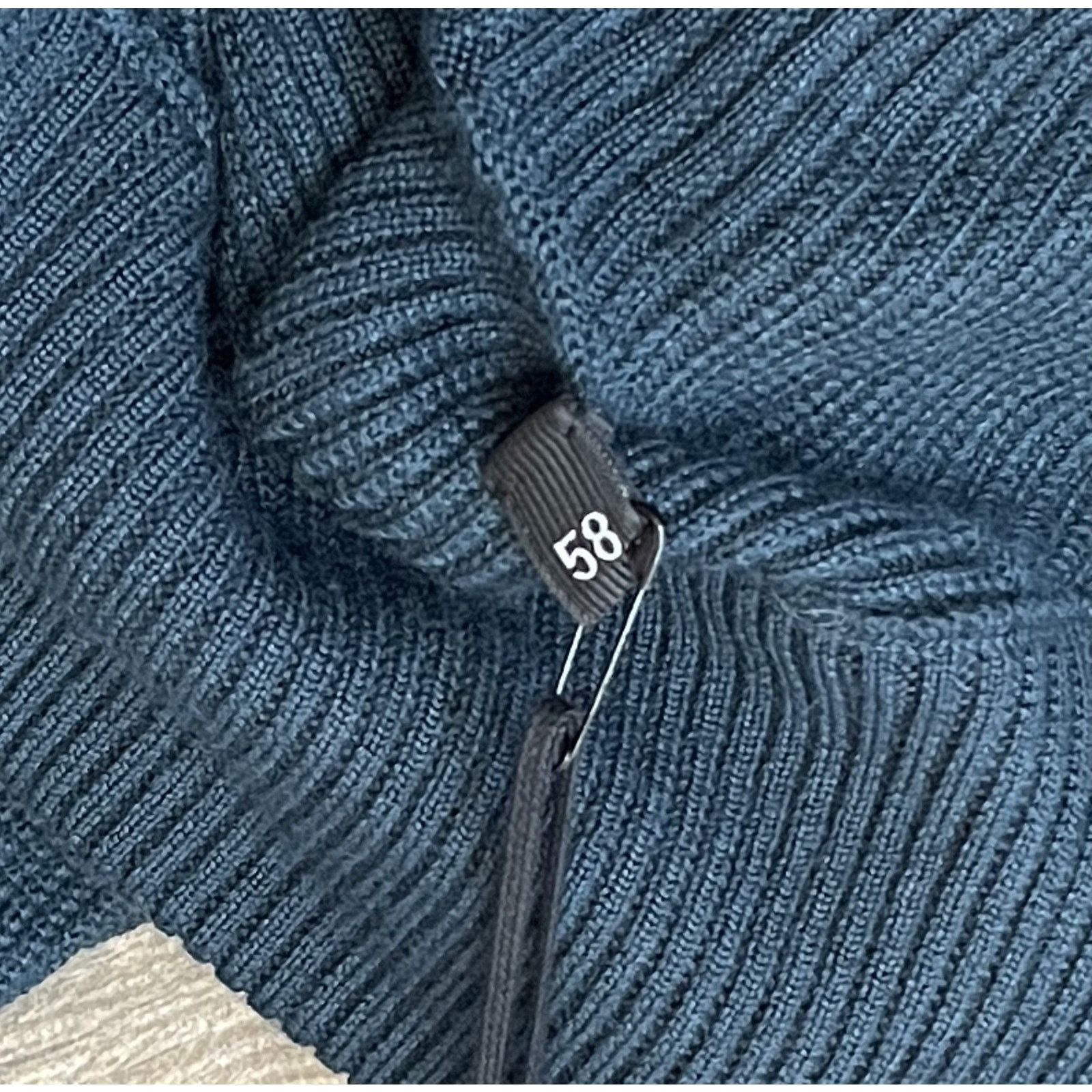Ermenegildo Zegna $2750 NWT ZEGNA Cashsets Cashmere Zip Sweater Blue 58(3XL) Size US XXL / EU 58 / 5 - 5 Thumbnail