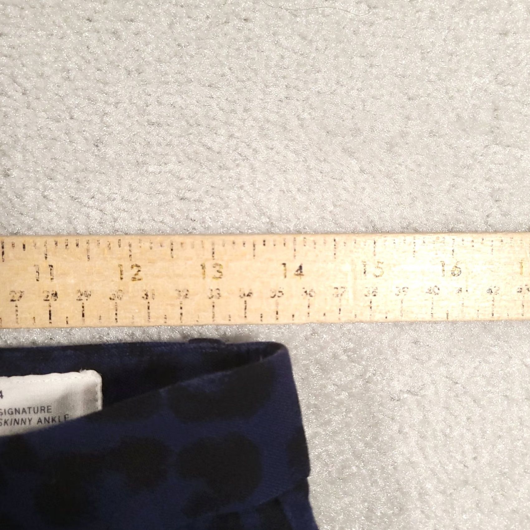 Gap Gap Signature Ankle Skinny Pants Women’s 4 Blue Leopard Print Khakis Streetwear Everyday Wear Size 27" / US 4 / IT 40 - 4 Thumbnail