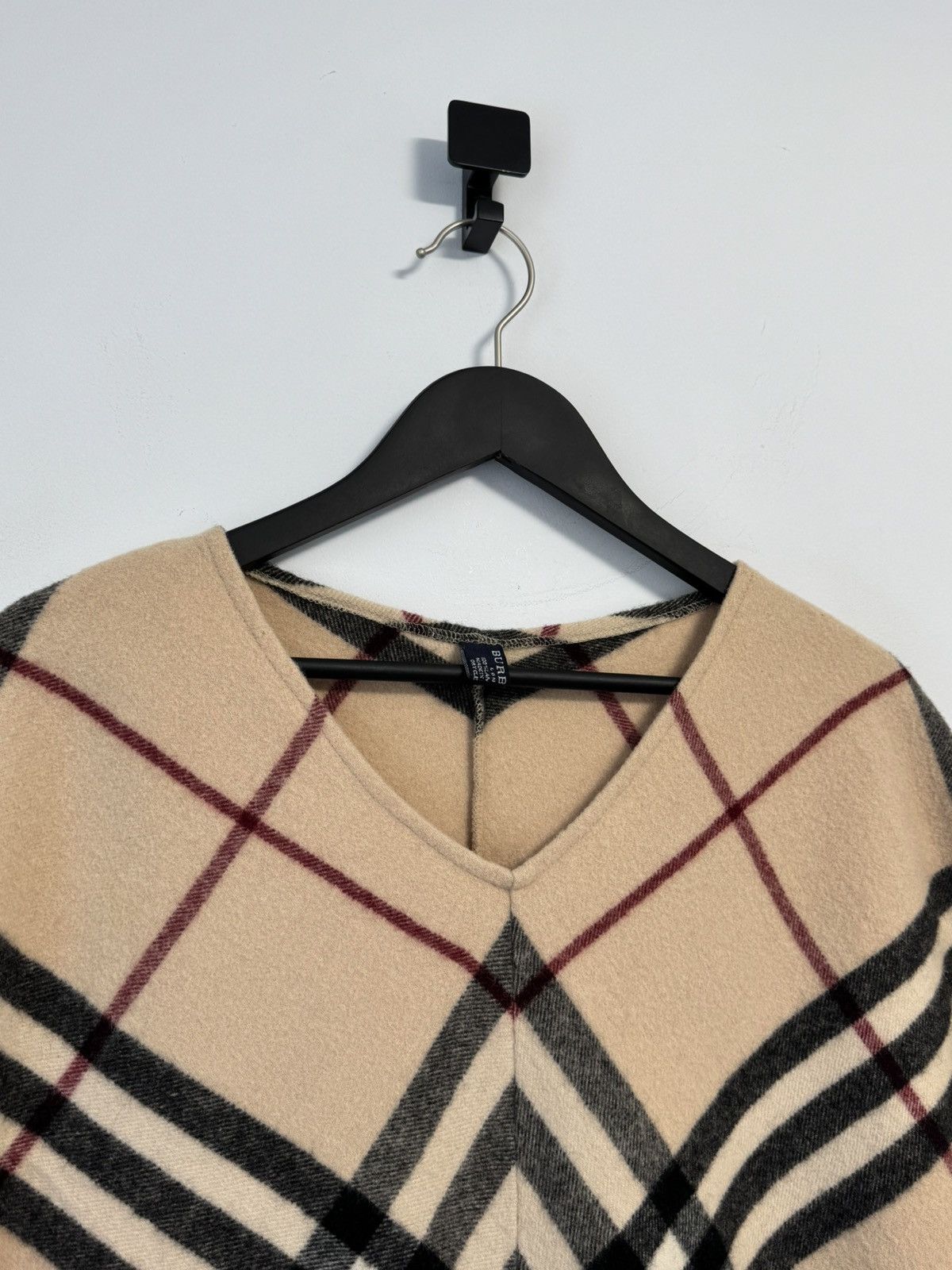 Burberry Burberry London Nova Check Poncho Cape Merino Wool& Cashmere Size L / US 10 / IT 46 - 2 Thumbnail