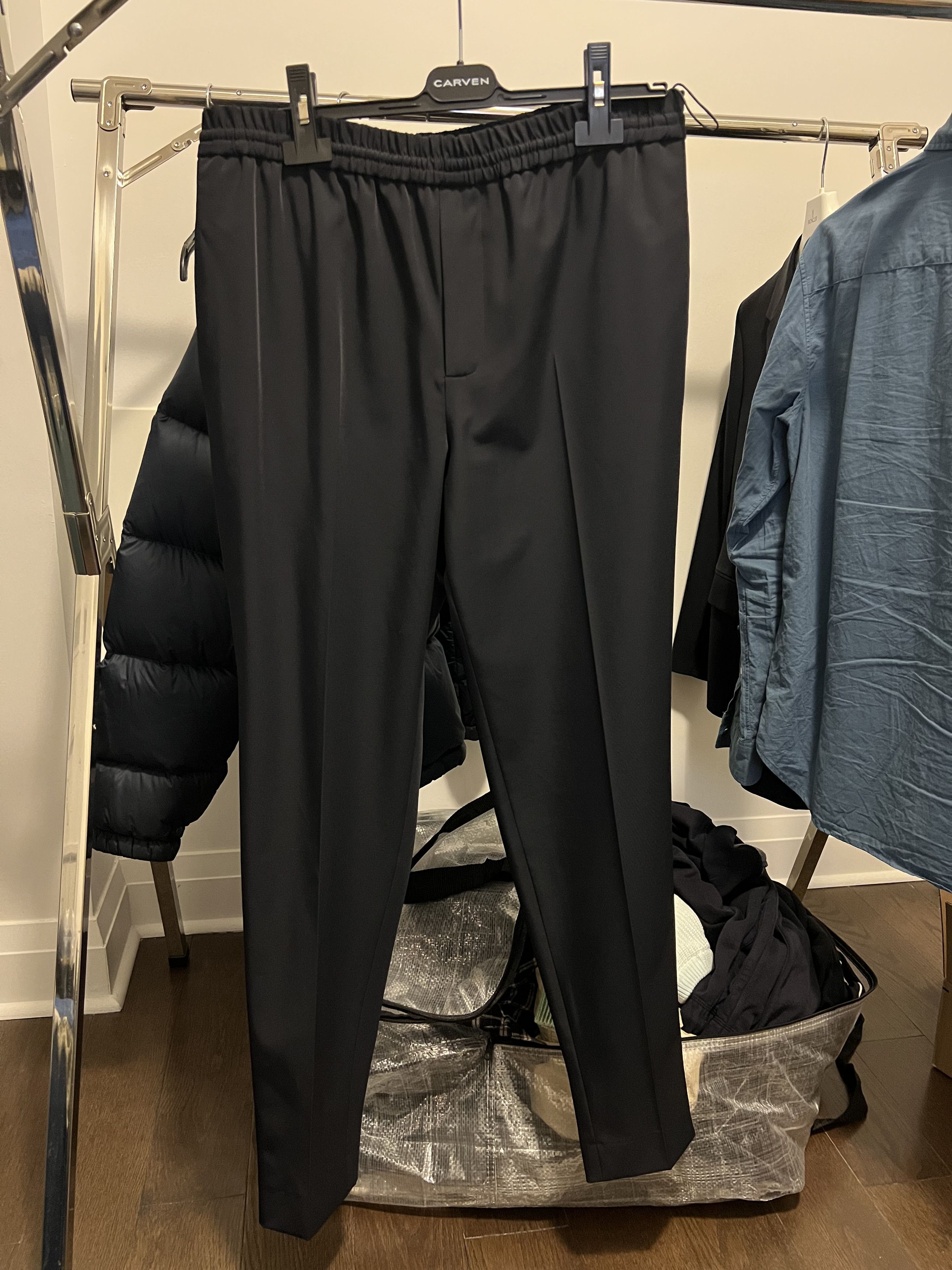 Carven Carven Men's Non-iron Pull-on Pants - Dark Navy Size US 32 / EU 48 - 1 Thumbnail