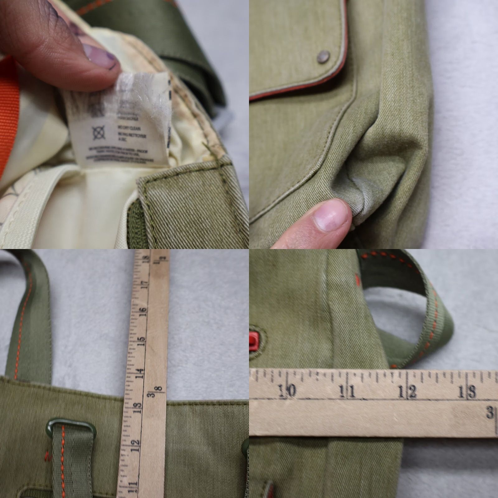 Vintage Sherpani Bag Womens Medium Trevia Crossbody Green Canvas Tote Travel Casual Size ONE SIZE - 11 Thumbnail