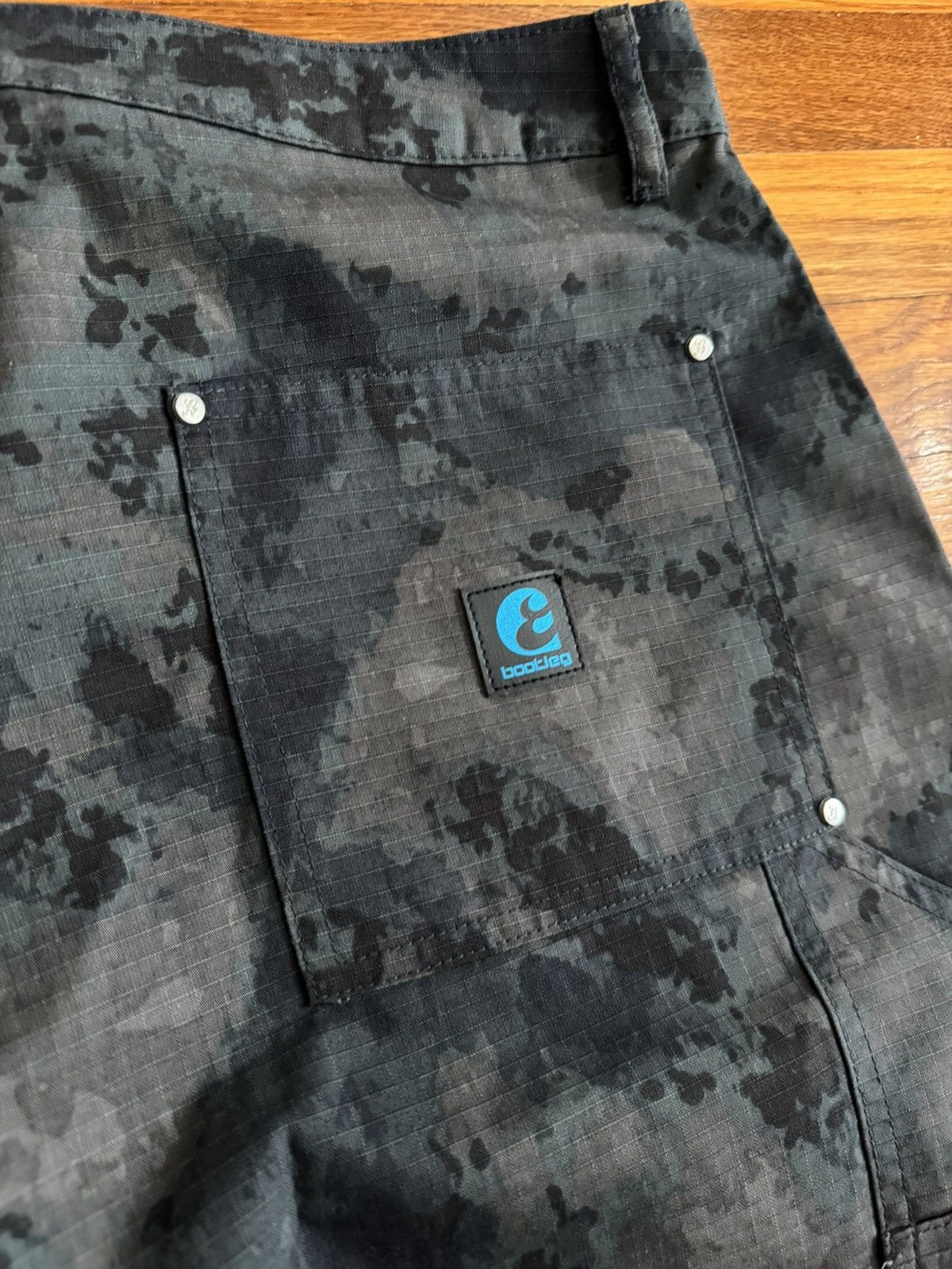 Other Bootleg Black Digital Camo Double Knee Pants Size US 36 / EU 52 - 4 Thumbnail