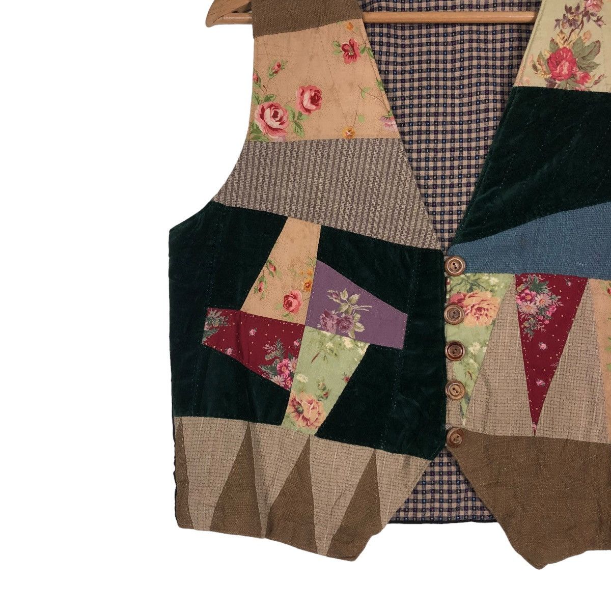Japanese Brand 🔥VINTAGE VEST PATCHWORK DESIGN RARE ISSEY MIYAKE STYLE Size US S / EU 44-46 / 1 - 6 Thumbnail