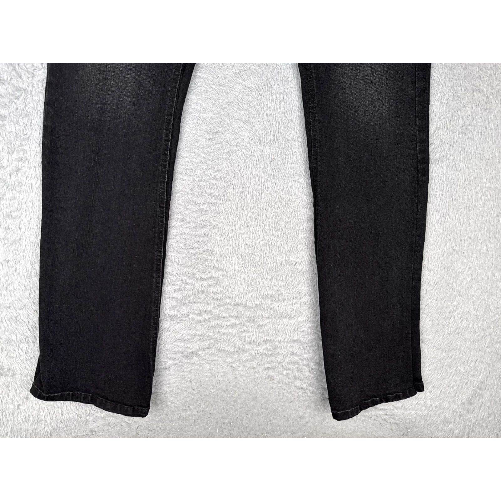 Denime Jeans Womens Large Black Stretch Denim Straight Leg Mid Rise 30x32 Casual City School Pants Size 36" / US 14 / IT 50 - 2 Thumbnail