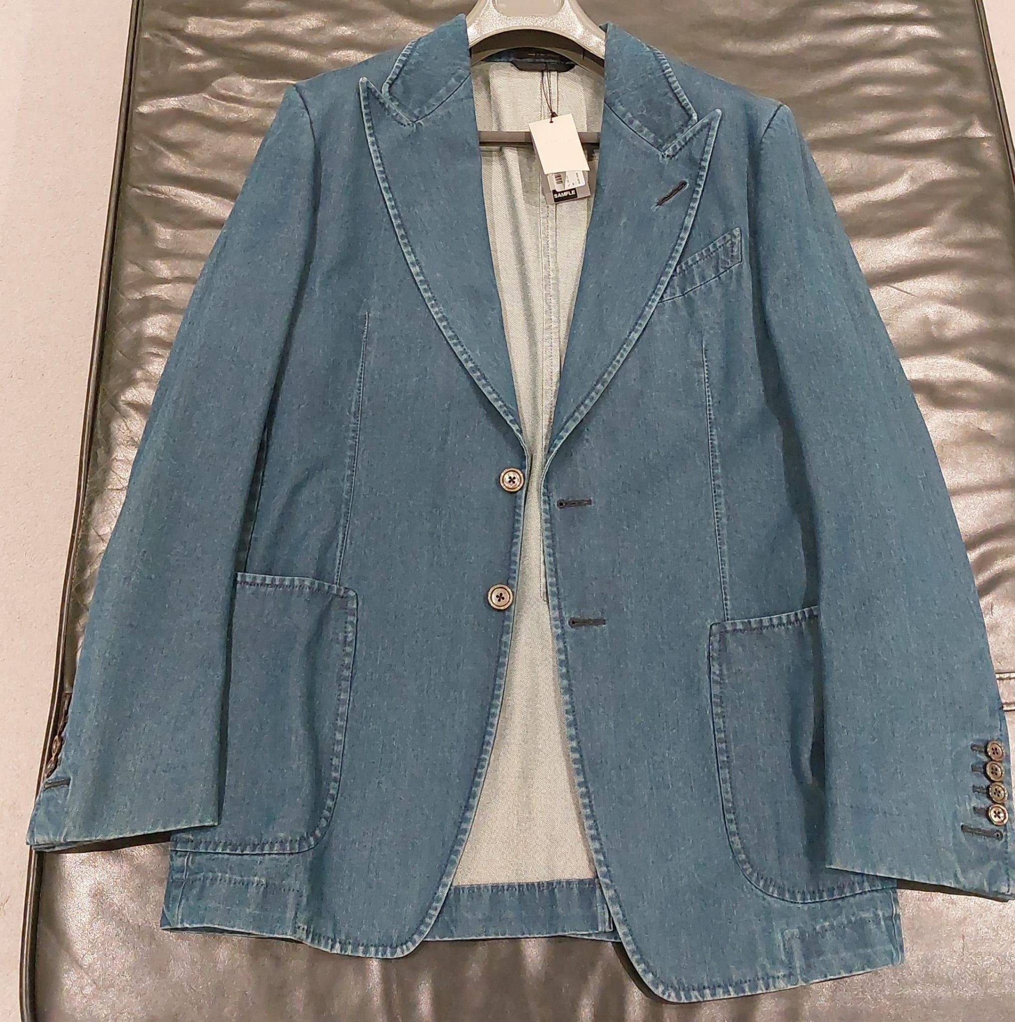 Tom Ford o1loc1c0724 Denim Blazer in Blue Size US S / EU 44-46 / 1 - 1 Thumbnail