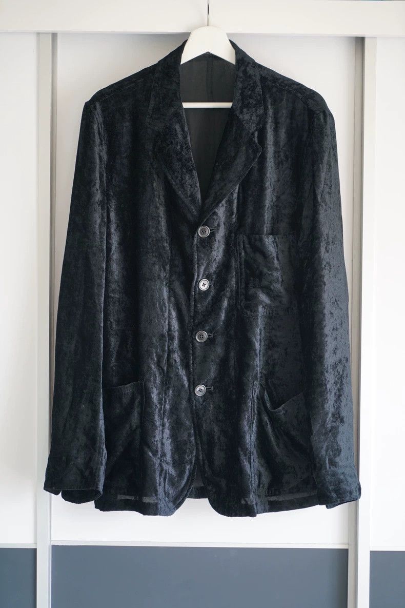 Yohji Yamamoto Yohji Yamamoto Yohji Yamamoto Black Velvet Suit Size US M / EU 48-50 / 2 - 1 Thumbnail