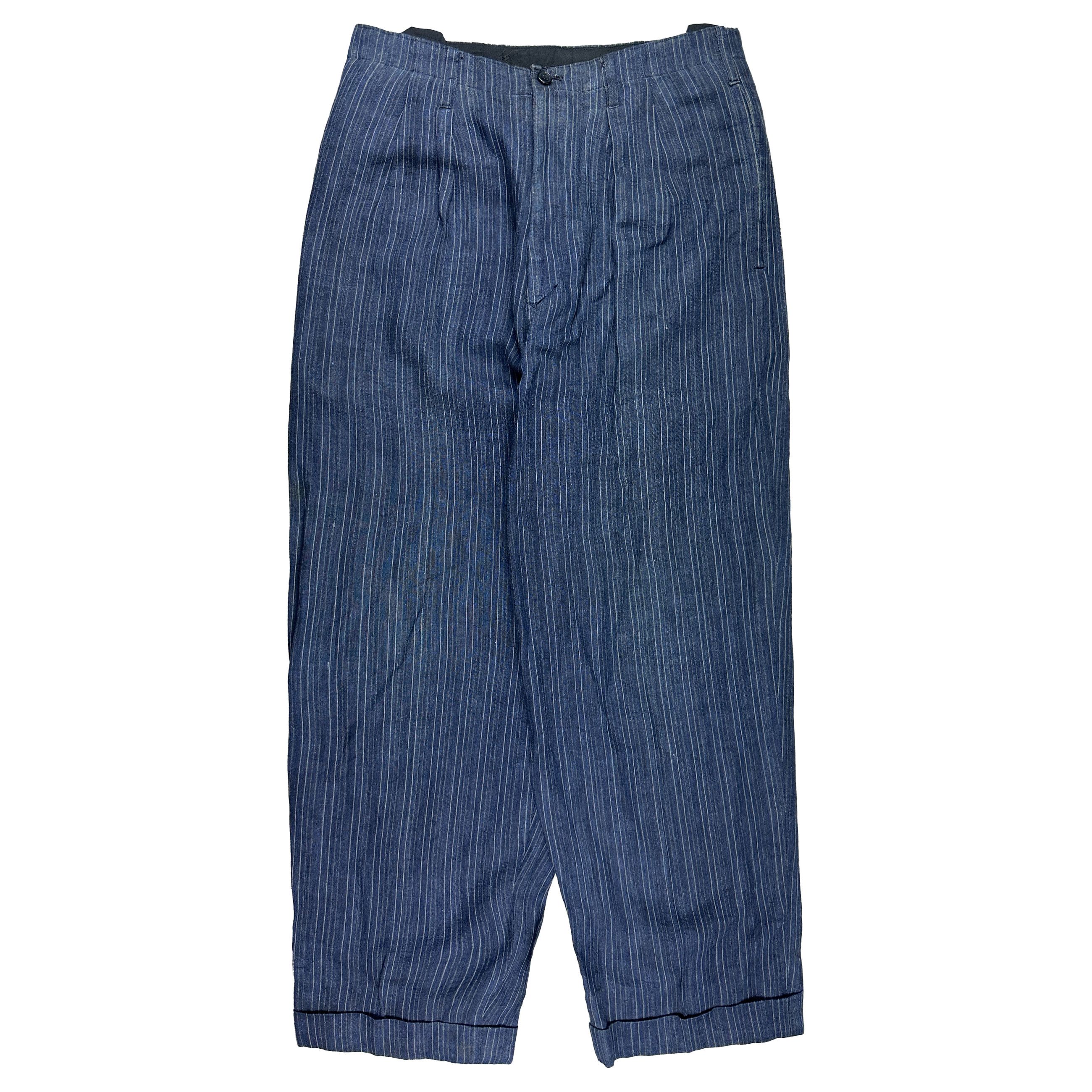 Yohji Yamamoto 80s Blue Linen Suit Size US M / EU 48-50 / 2 - 2 Thumbnail