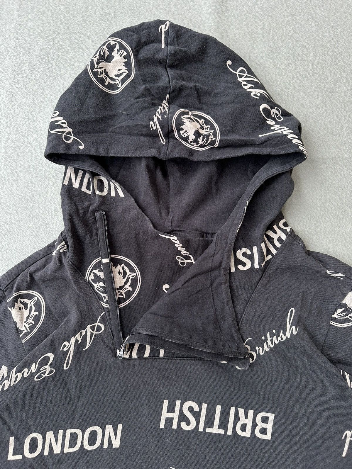 Hysteric Glamour × Le Grande Bleu (L.G.B.) × Yasuyuki Ishii ASK ENQUIRED POEM FADED BRITISH LONDON HOODIE LGB STYLE Size US L / EU 52-54 / 3 - 5 Thumbnail