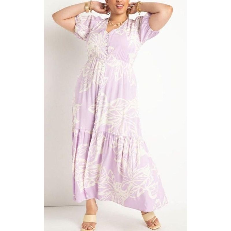 Other US Size 14W | ELOQUII Button Front Flounce Hem Maxi Dress Size XL / US 12-14 / IT 48-50 - 13 Thumbnail
