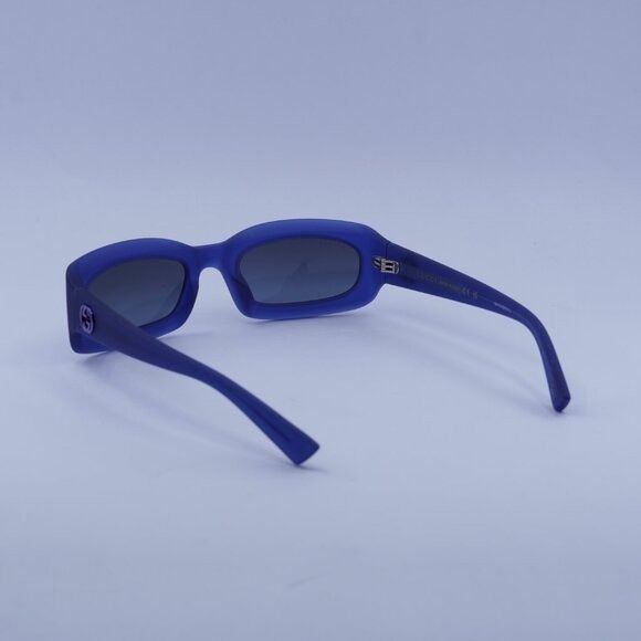 Gucci Gucci GG1786S 004 Sunglasses Milky Blue Rectangle Frame Size ONE SIZE - 8 Thumbnail