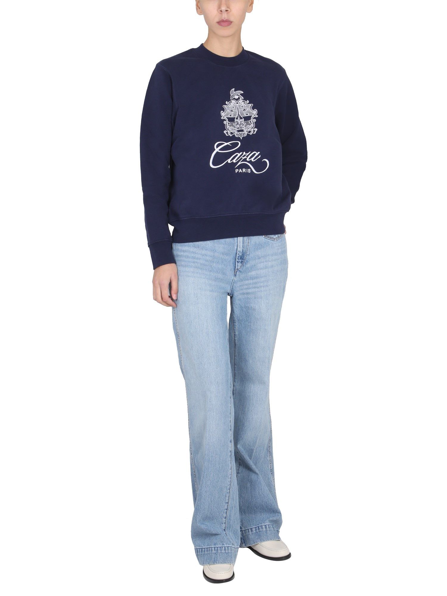 Casablanca Navy Embroidered Embleme De Caza Logo Sweatshirt Size US XS / EU 42 / 0 - 4 Thumbnail