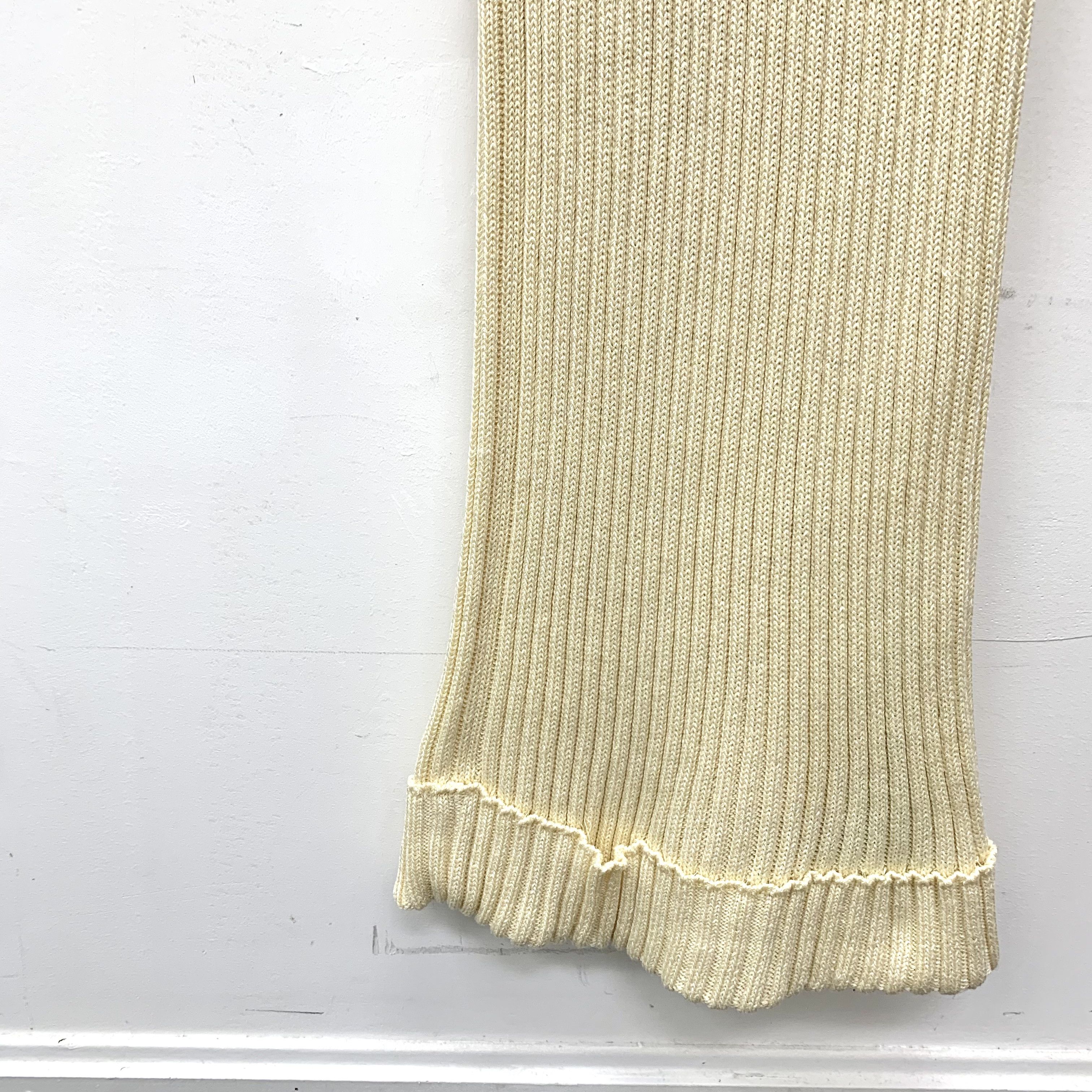 Celine Celine V-Neck Cotton Knit Dress Light Yellow (M) Size M / US 6-8 / IT 42-44 - 5 Thumbnail