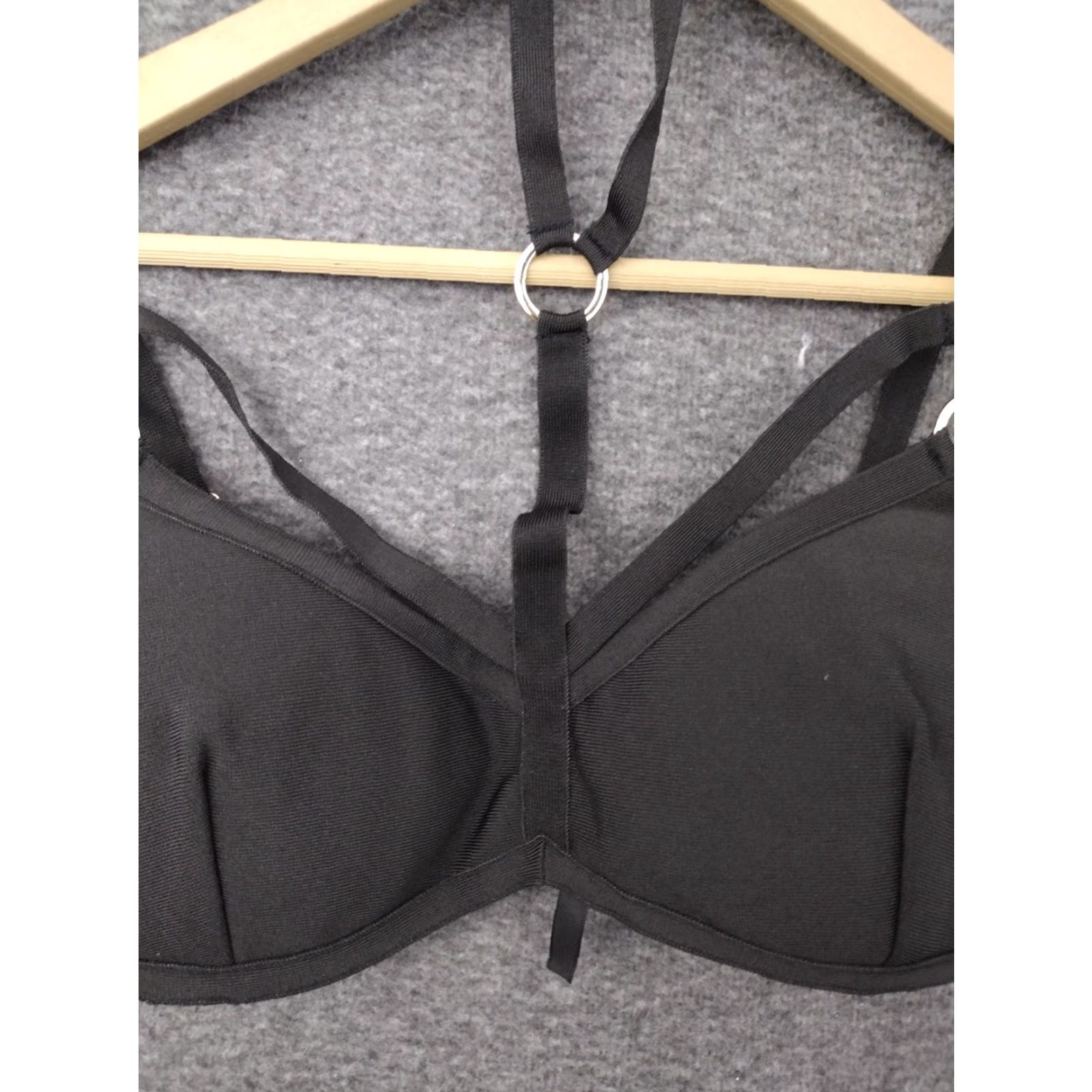 Vintage Codigo Lively Black Y Ring Padded Wireless Bra Size M - Womens, Bra, Black, Padded, Wireless, Y Ring, Solid, Polyester, Spandex, Size M Size ONE SIZE - 5 Thumbnail
