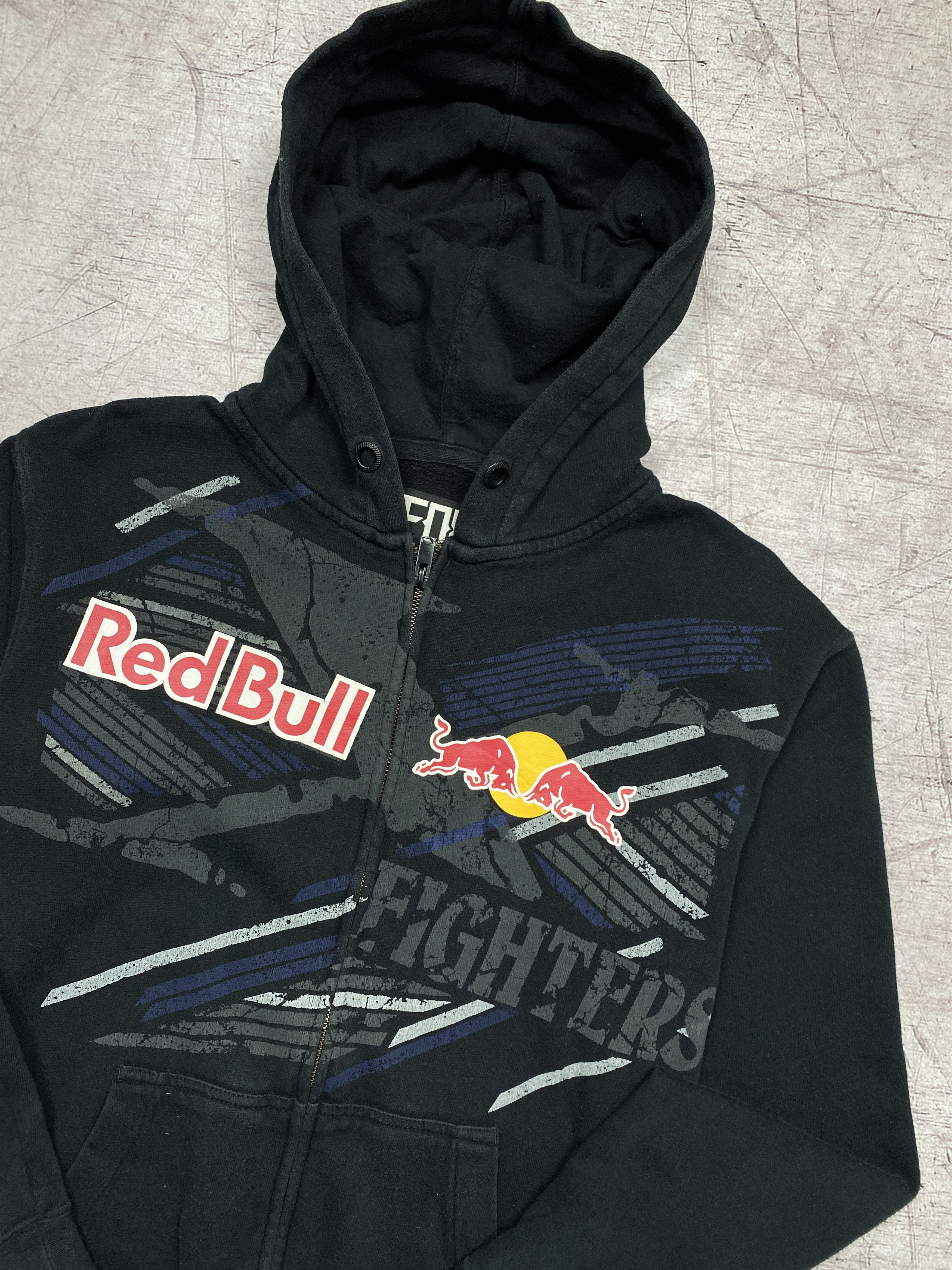 Fox Racing × Red Bull × Vintage Red Bull Fox Racing Vintage Mens Zip Hoodie Size US S / EU 44-46 / 1 - 2 Thumbnail