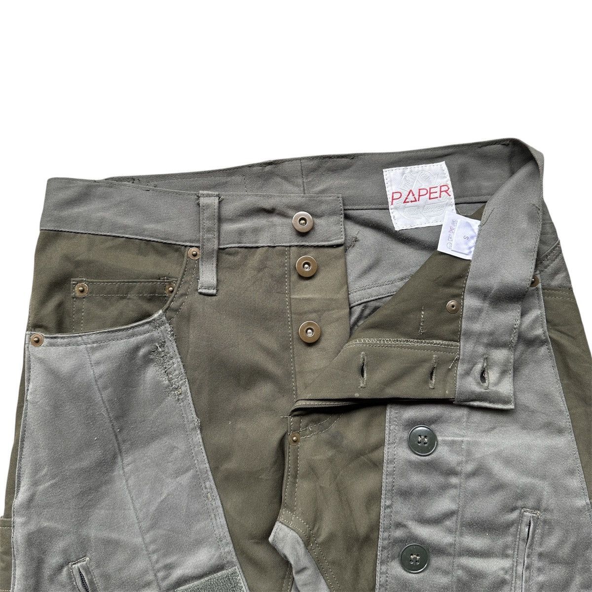 20471120 × Beauty Beast AW2000 20471120 PAPER “Reconstructed” Cargo Pants Size US 29 - 3 Thumbnail