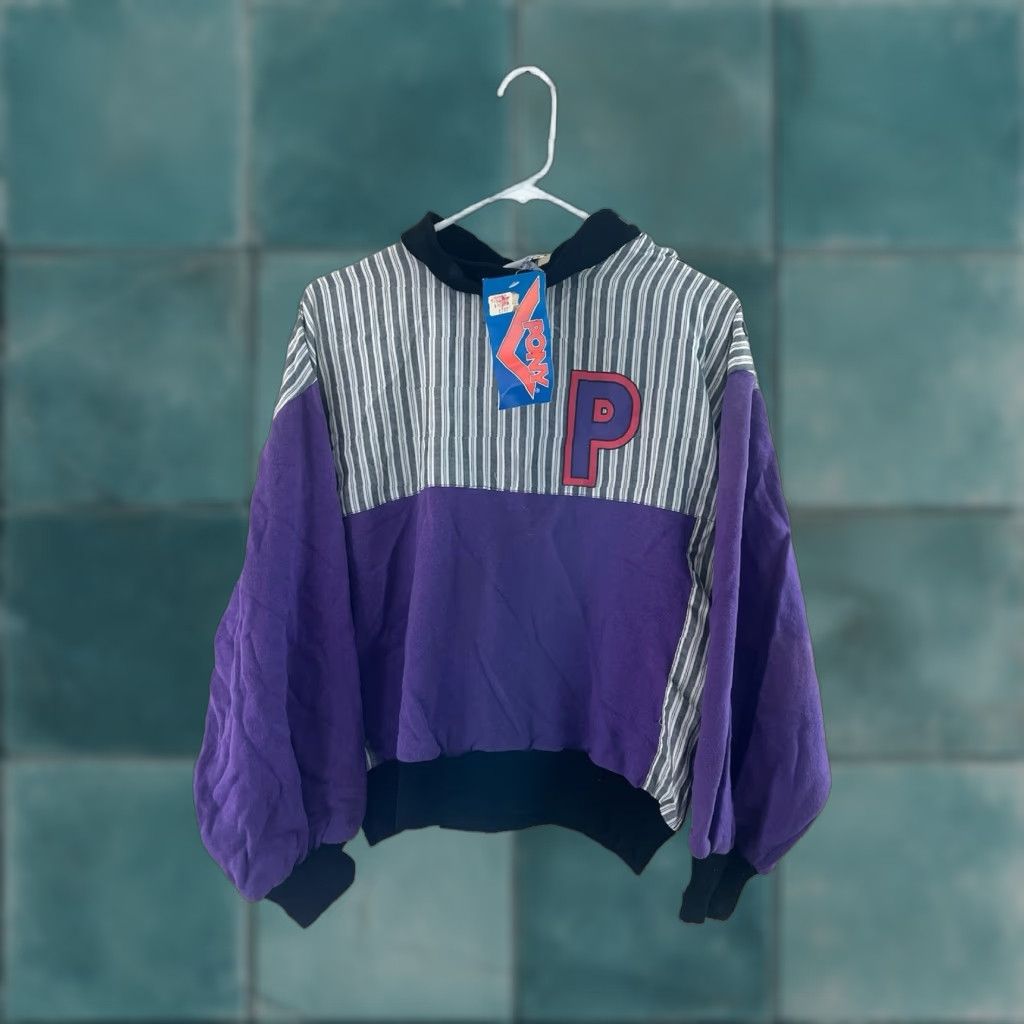 PONY VINTAGE PONY Sweatshirt Womens M 80s Purple Size M / US 6-8 / IT 42-44 - 1 Thumbnail