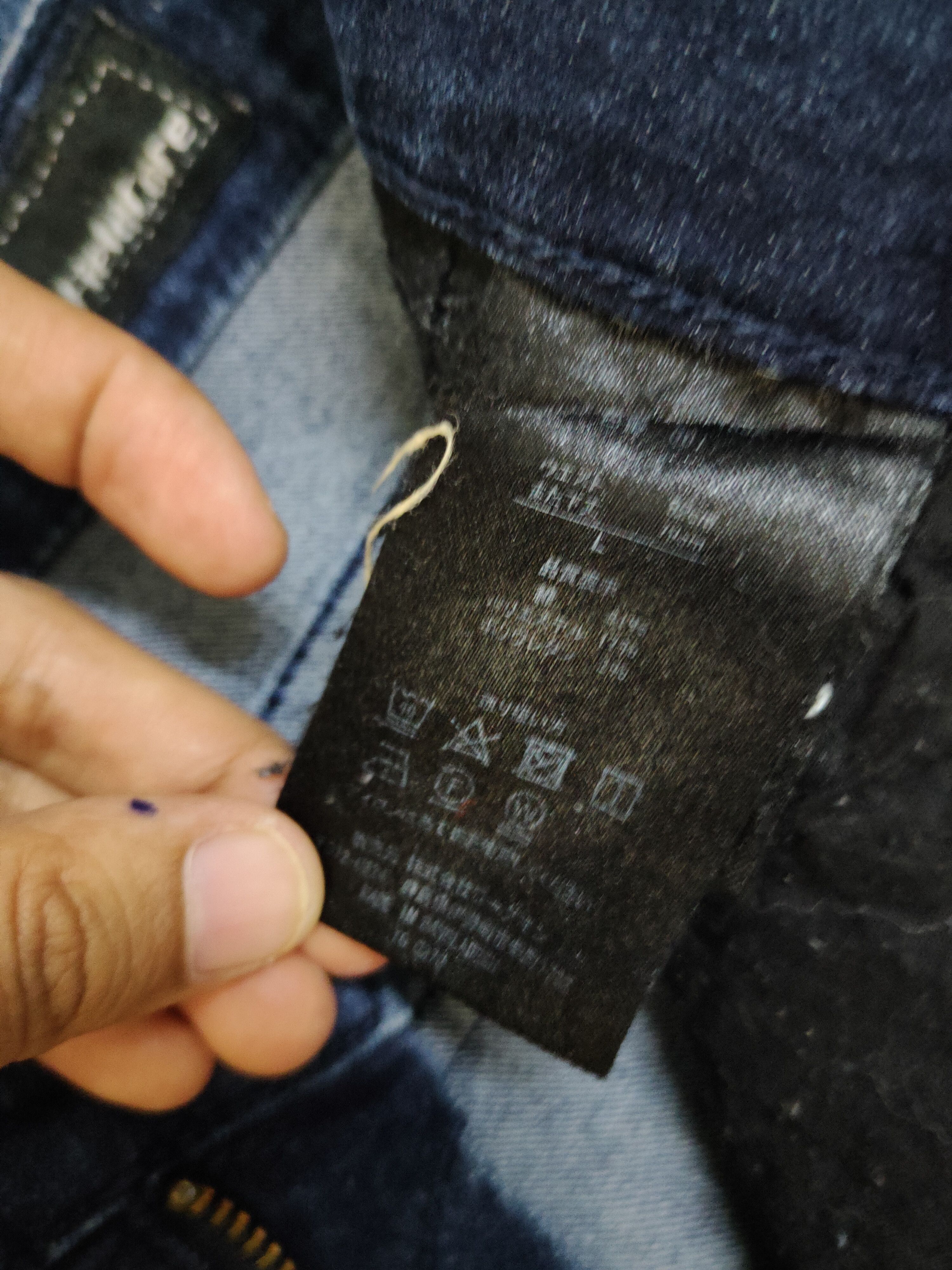 Japanese Brand FieldCore Dark Blue Distressed Ripped denim Jeans #W2064 Size US 32 / EU 48 - 14 Thumbnail