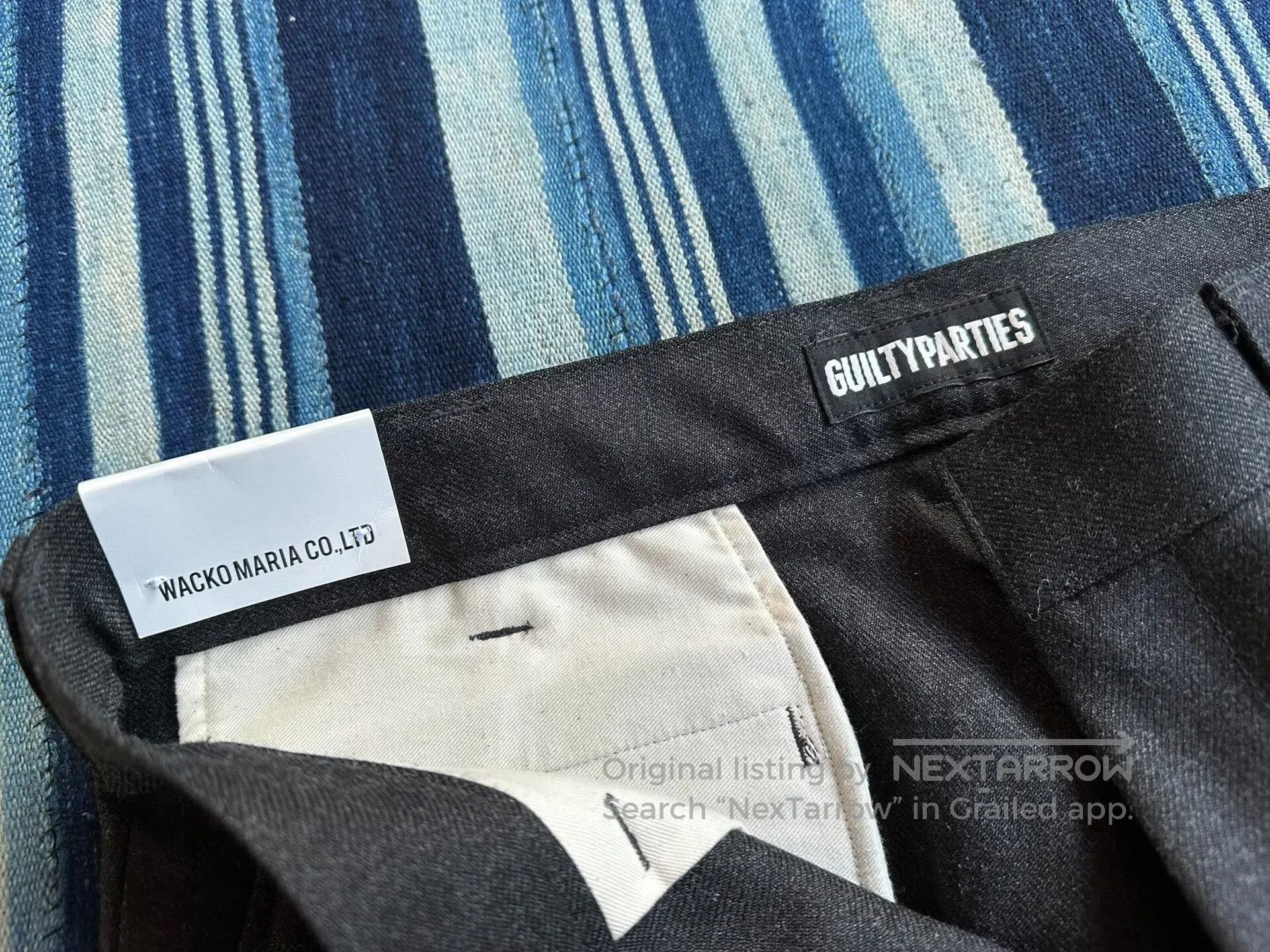 Wacko Maria Thom Browne Navy Stripe Sweatpants. Size US 32 / EU 48 - 5 Thumbnail