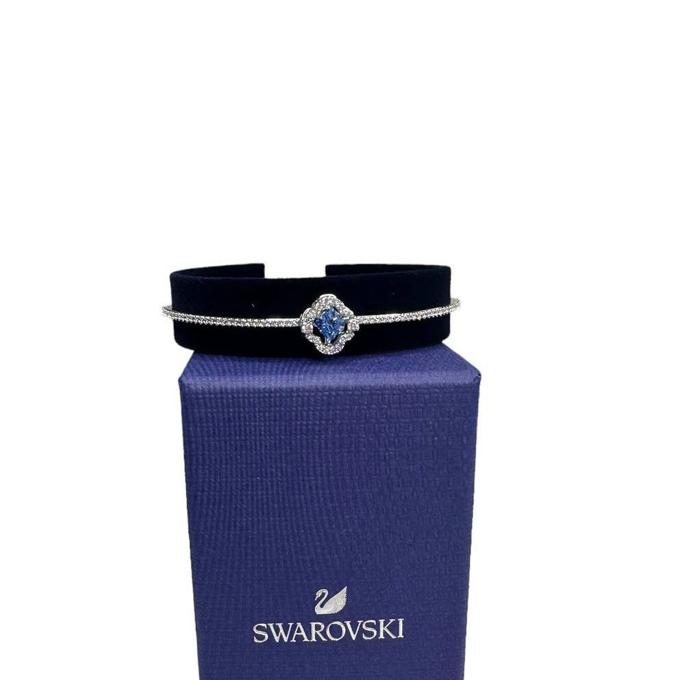 Swarovski Swarovski Sparkling Dance bangle Clover, Blue Size ONE SIZE - 2 Thumbnail