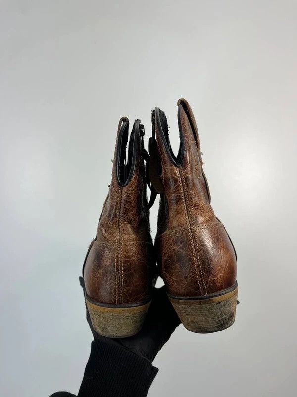 Dingo1969 Dingo Leather Western Ankle Boots Brown Zip Closure Size 9M Size US 9 / IT 39 - 4 Thumbnail