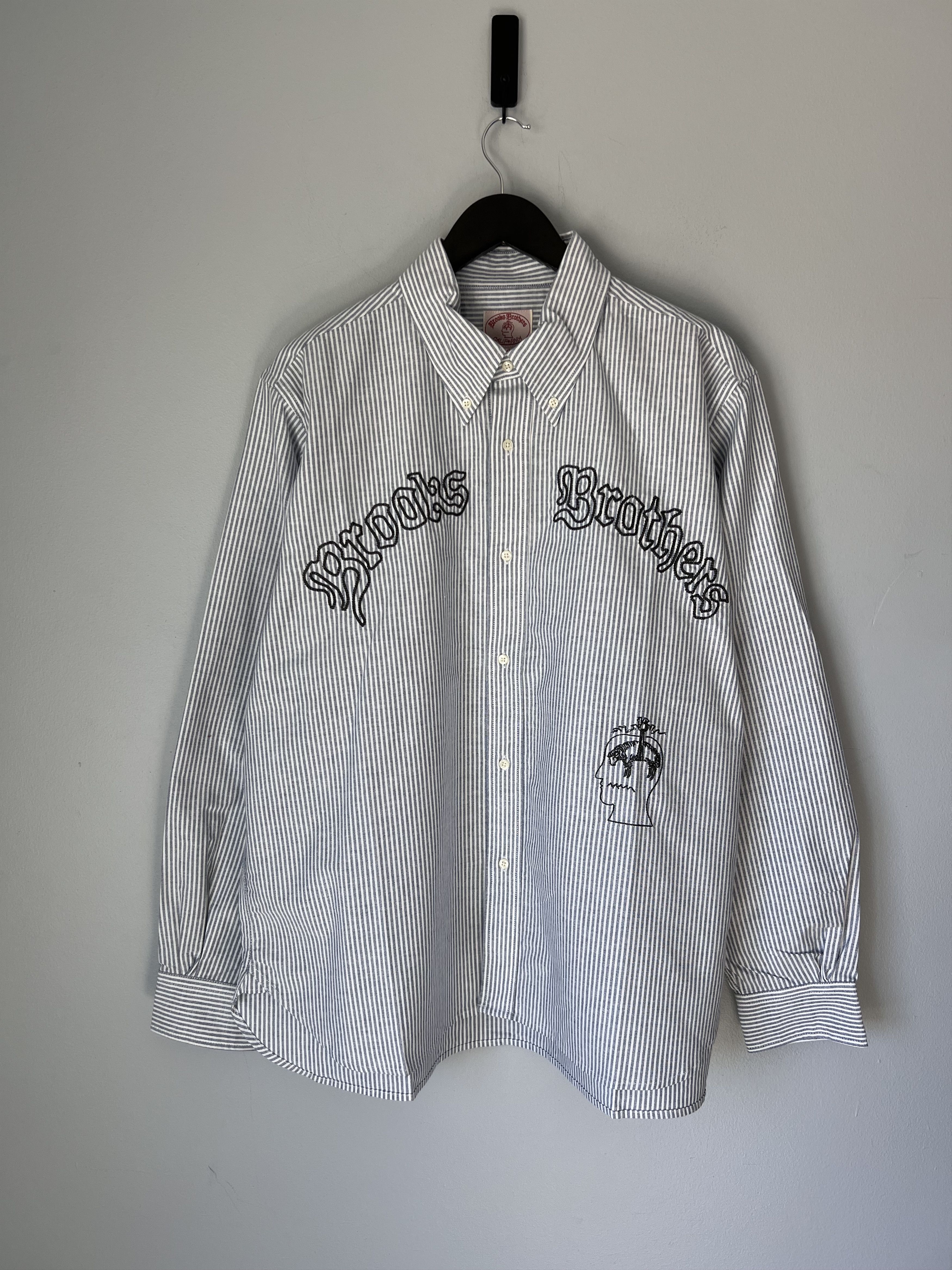 Brain Dead Brain Dead Brooks Brothers Striped Oxford Button Up Size US XL / EU 56 / 4 - 1 Thumbnail
