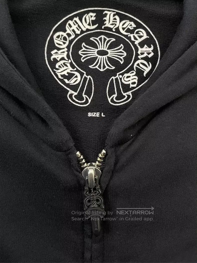 Chrome Hearts Vintage Chrome Hearts Black Zip-Up Hoodie. Size US L / EU 52-54 / 3 - 4 Thumbnail