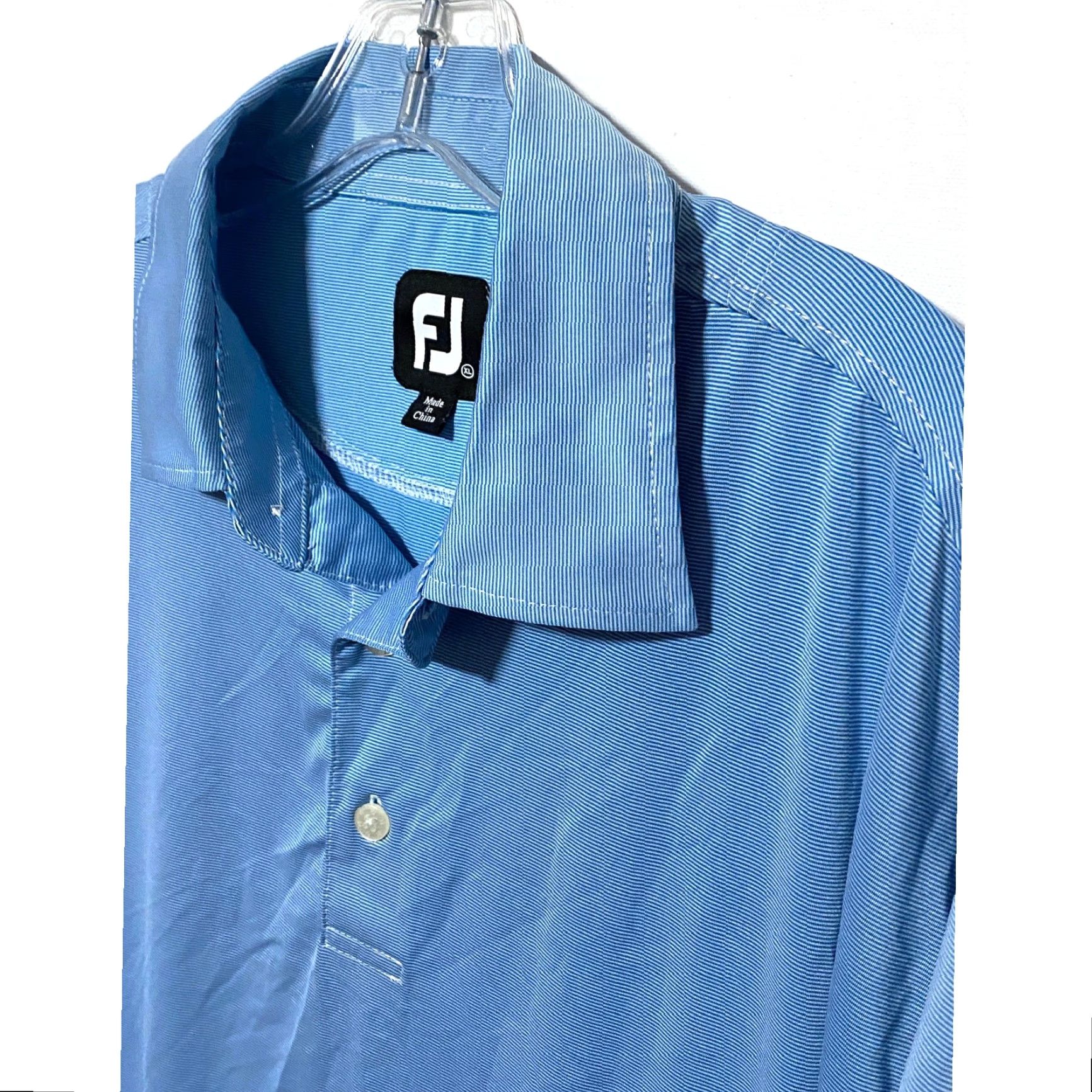 Footjoy Footjoy Polo Mens XL Blue Striped Polo Athleisure Casual Activewear Golf Shirt Mens XL Blue Striped Footjoy Polo Size US XL / EU 56 / 4 - 3 Thumbnail