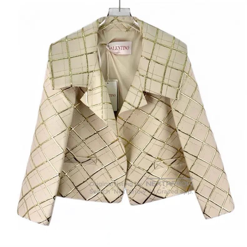 Valentino Valentino Buff rhombus jacket coat Size XS / US 0-2 / IT 36-38 - 1 Thumbnail