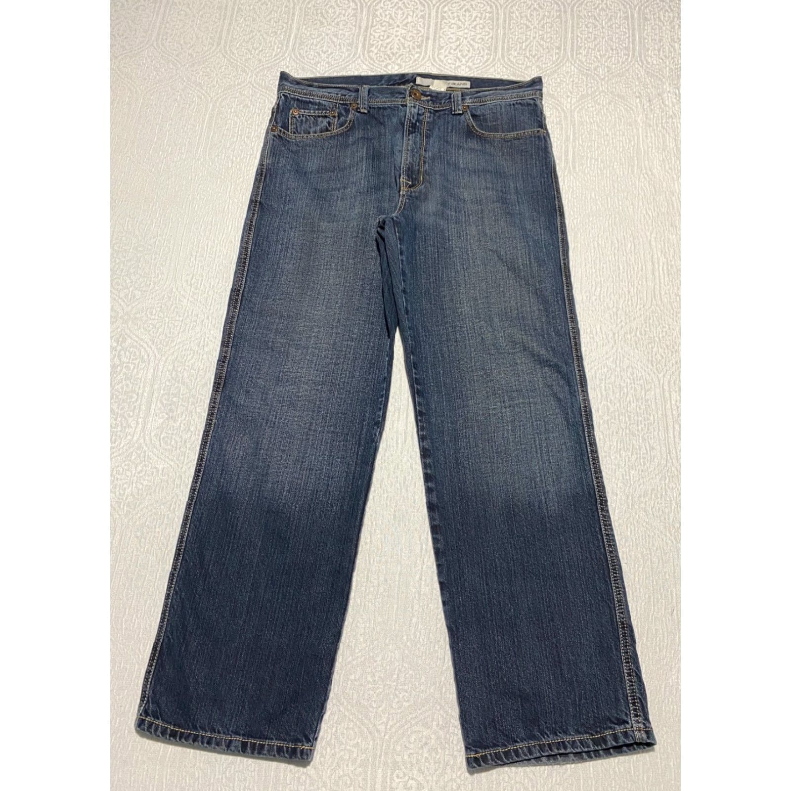 DKNY DKNY Jeans Castro Men's Size 34×30 Blue Embroidered Pockets Loose Denim Straight Jeans Mens 34 Blue Size US 34 / EU 50 - 3 Thumbnail