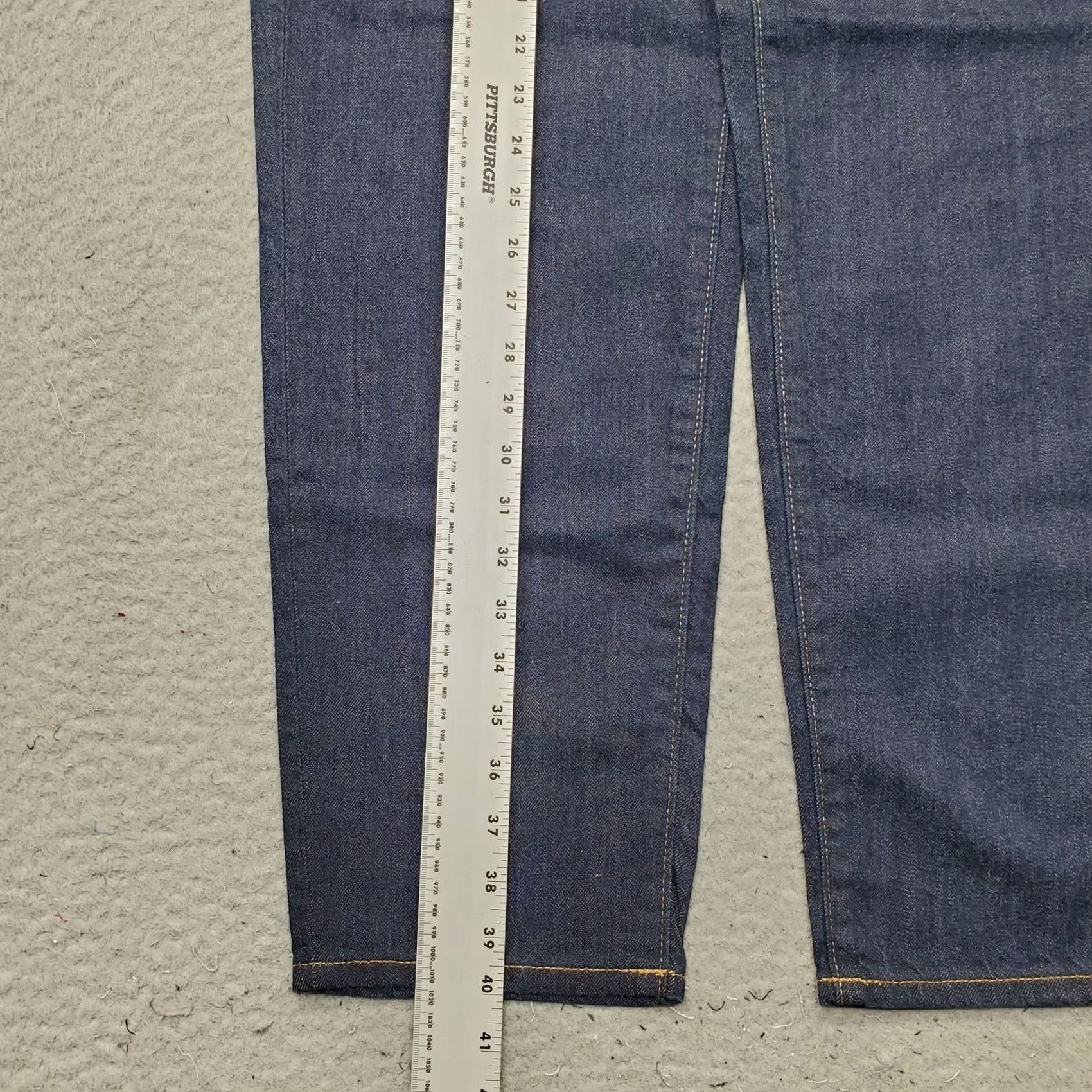 Uniqlo Uniqlo Women Jeans 7 Blue Denim Stretch Relaxed Fit Hi Rise Tapered Leg Jeans Size 28" / US 6 / IT 42 - 3 Thumbnail