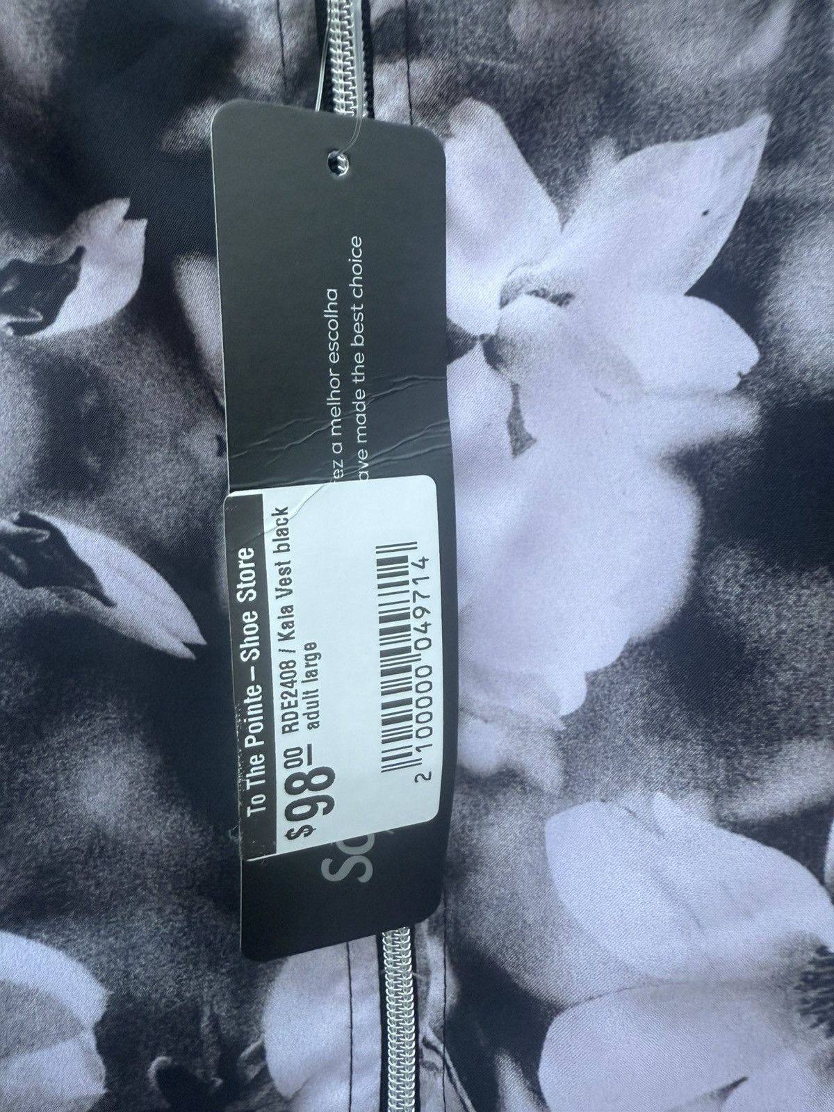 Other So Danca Kaia Vest Floral Flower Black Adult Size Large Size L / US 10 / IT 46 - 4 Thumbnail
