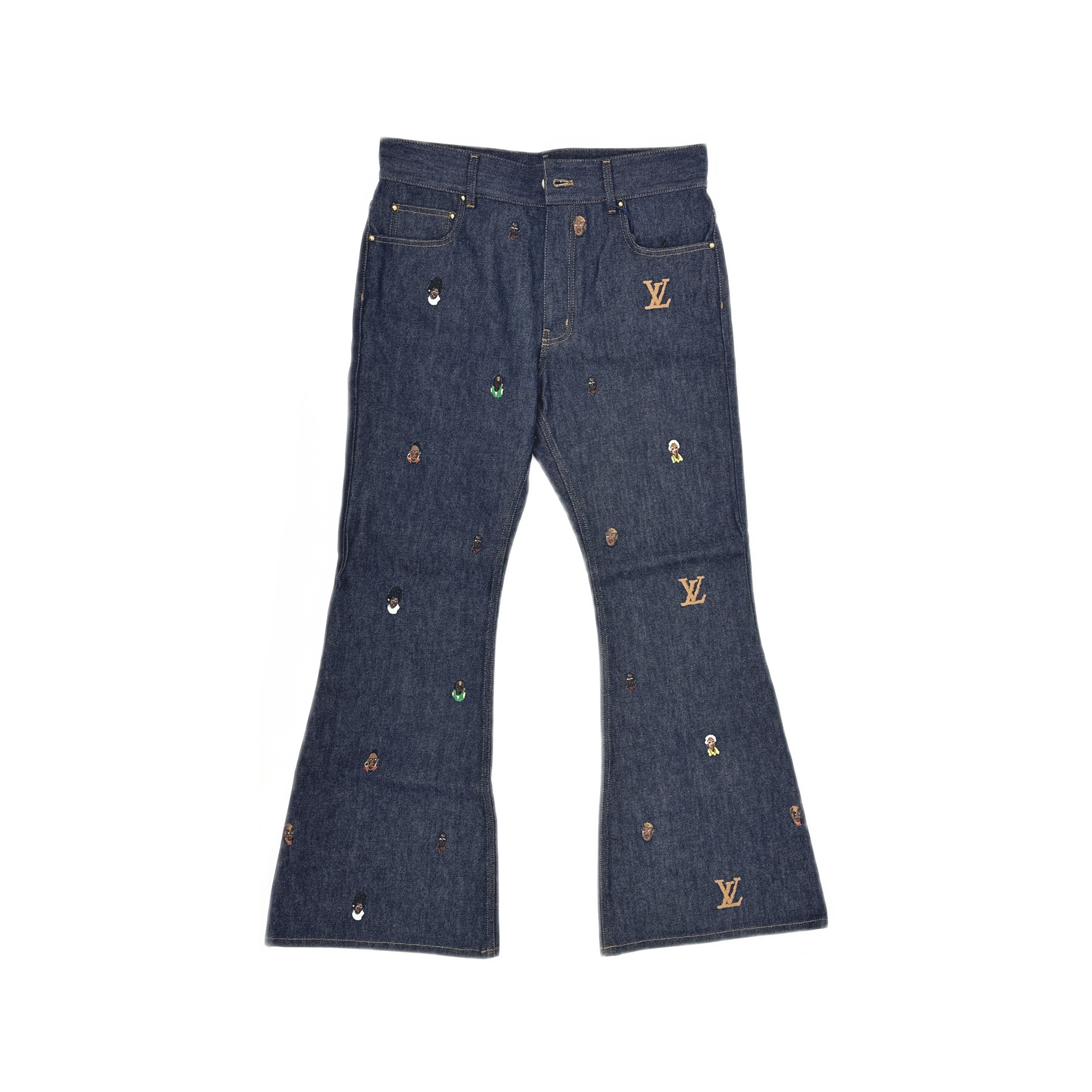 Louis Vuitton Louis Vuitton Taylor Embroidered Denim Jeans Size 31 Size US 31 - 1 Thumbnail