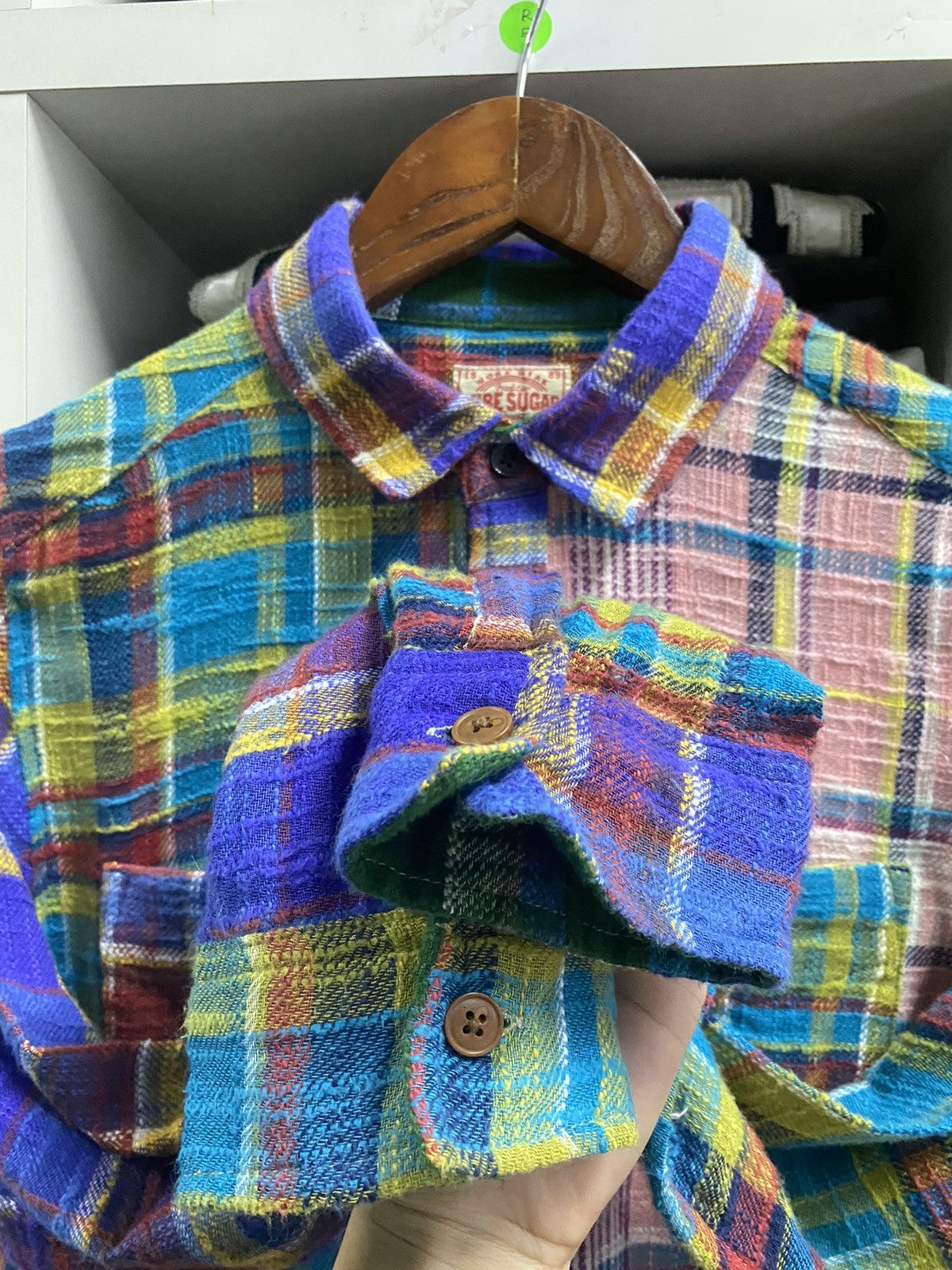 Flannel × Japanese Brand × Vintage Vintage Cube Sugar Flannel Size US M / EU 48-50 / 2 - 9 Thumbnail