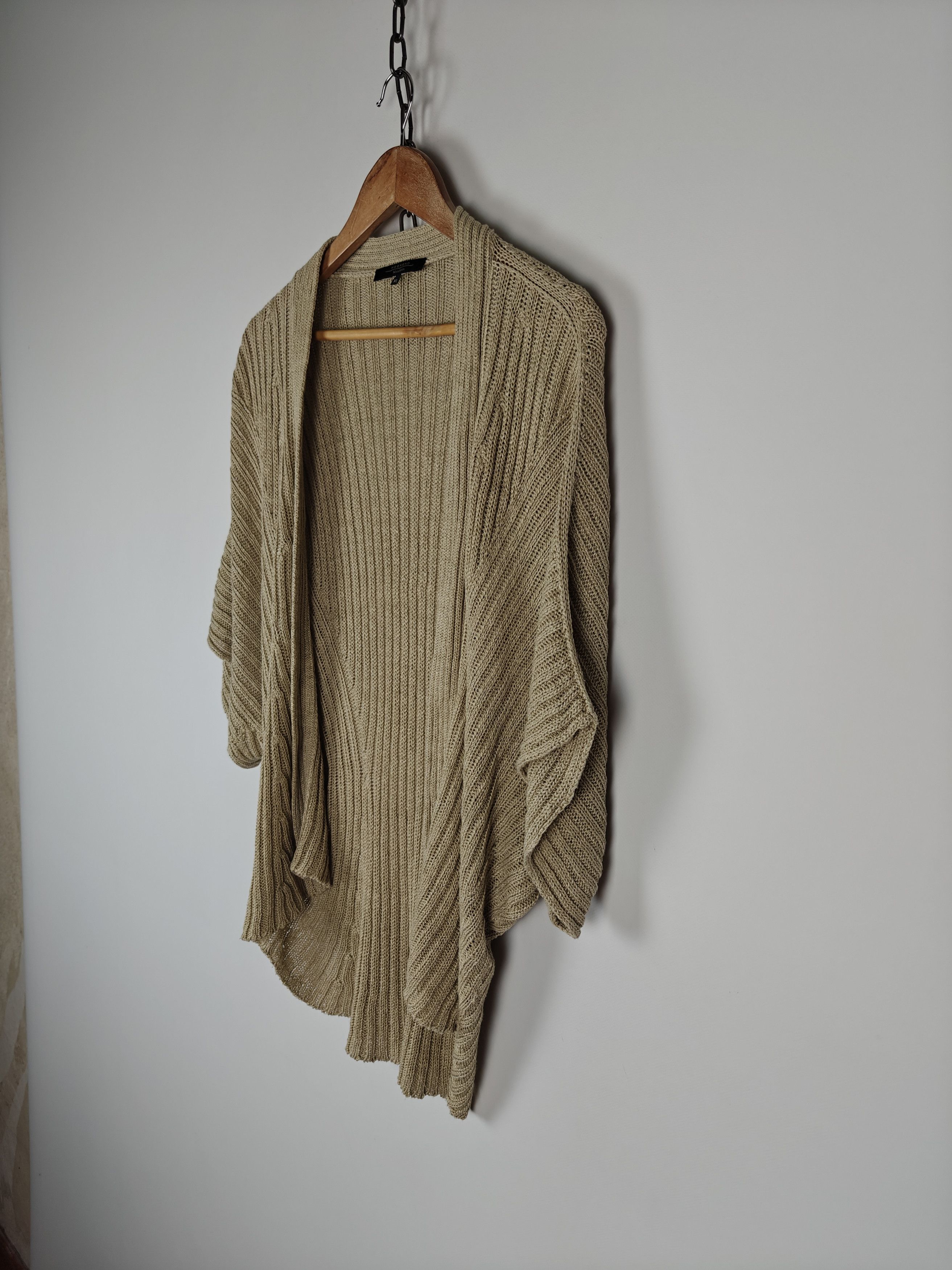 Weekend Max Mara Weekend Max Mara Knit Open Cardigan Batwing Beige XL Size XL / US 12-14 / IT 48-50 - 7 Thumbnail